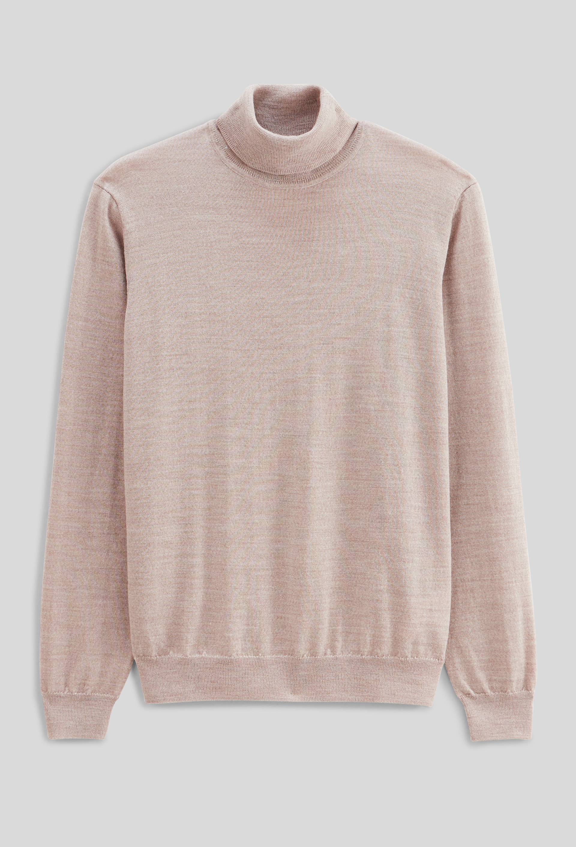 Pull col roul&eacute; en laine m&eacute;rinos, Beige, large image number 3.0
