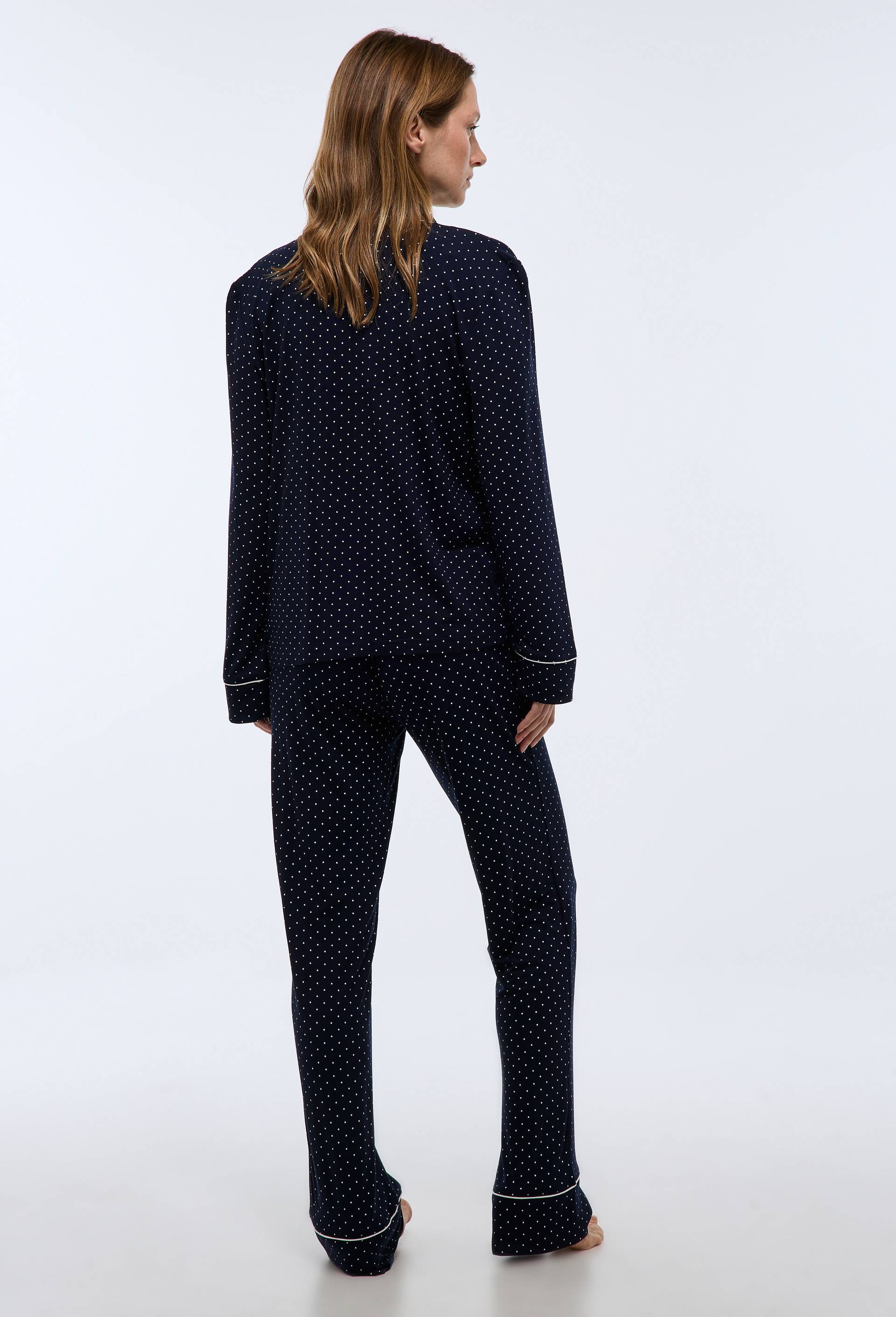 Pyjama fluide à pois BLEU FONCE pour femme MONOPRIX