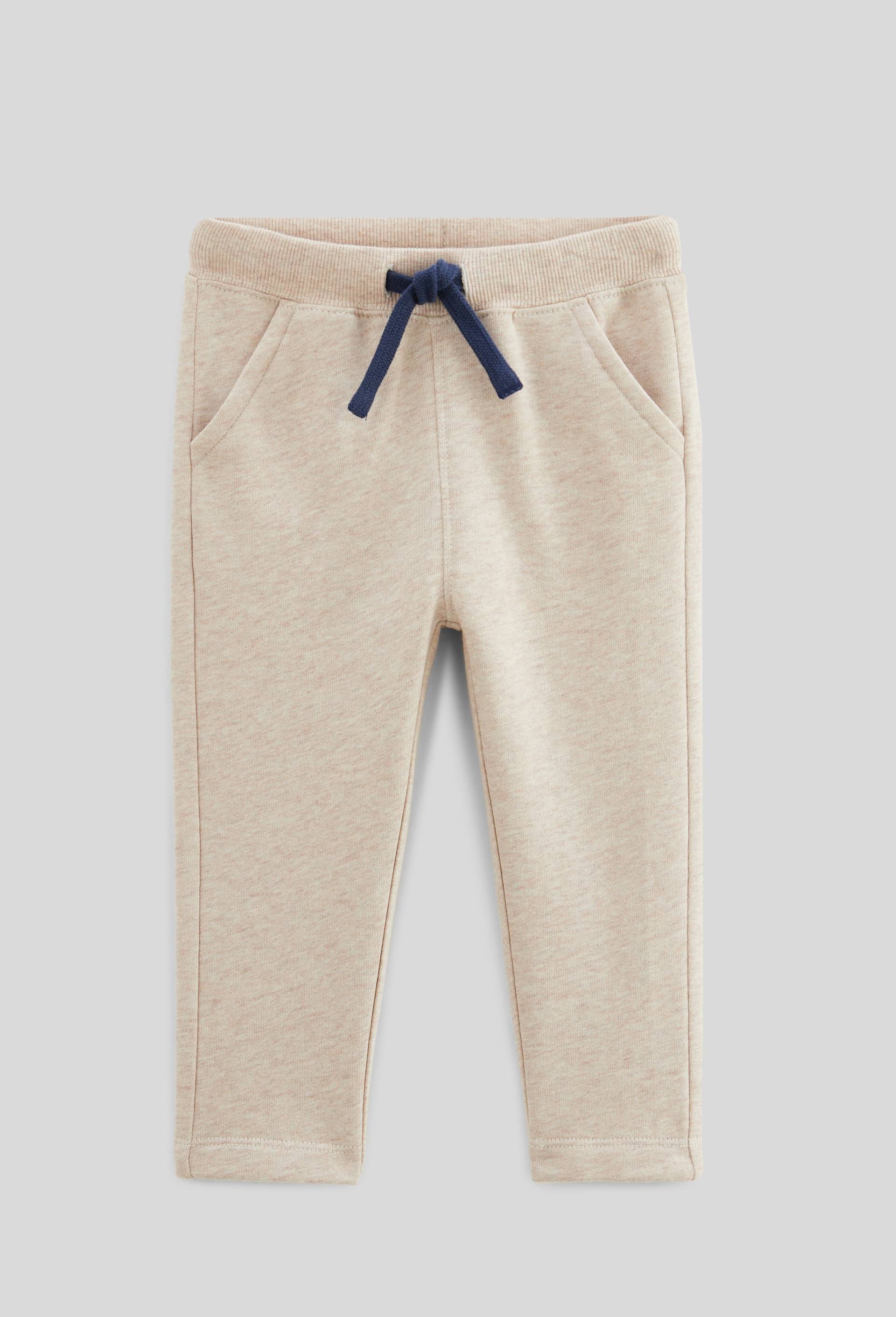 Jogging uni en molleton en coton BIO GOTS, Beige, large image number 0