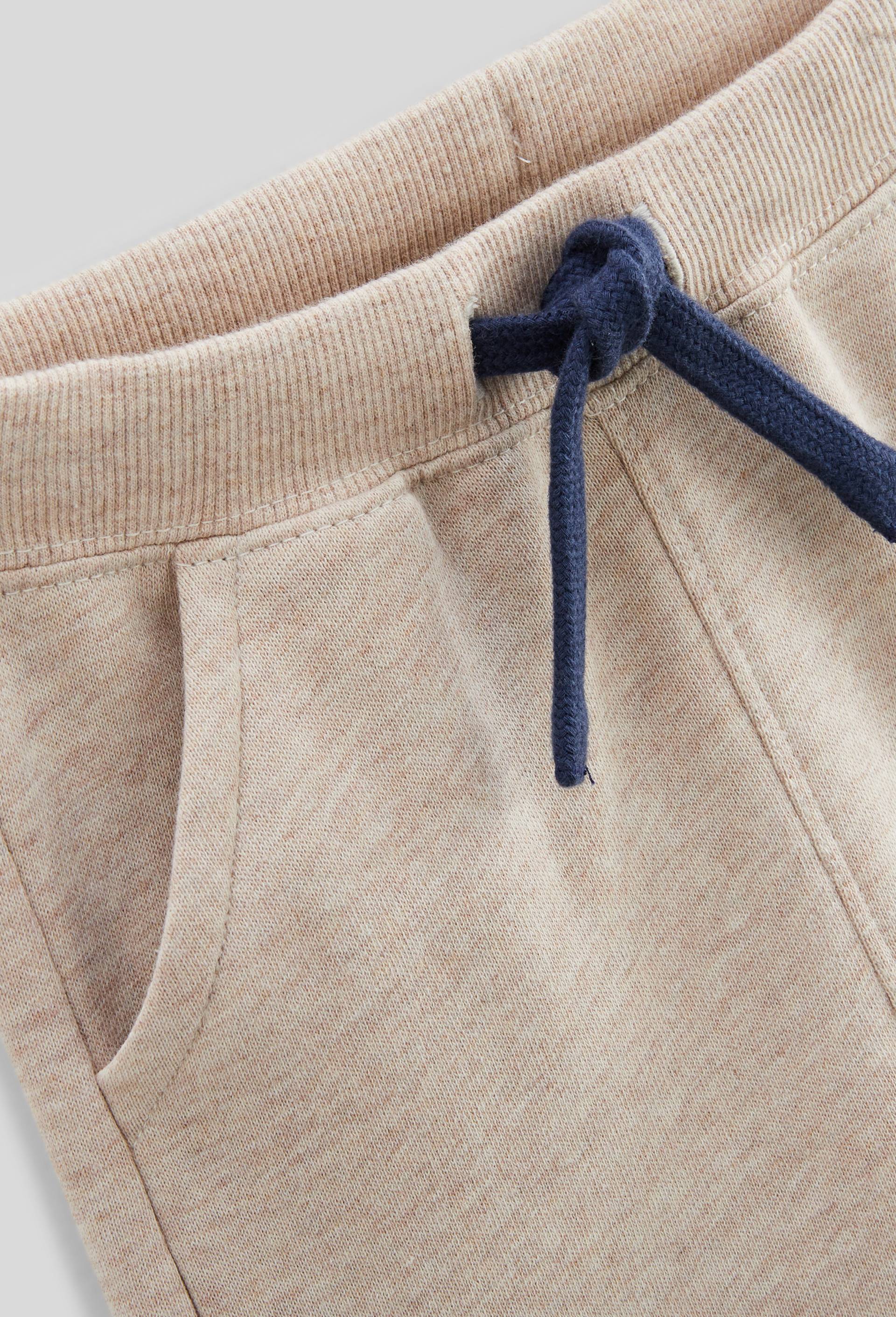 Jogging uni en molleton en coton BIO GOTS, Beige, large image number 2.0