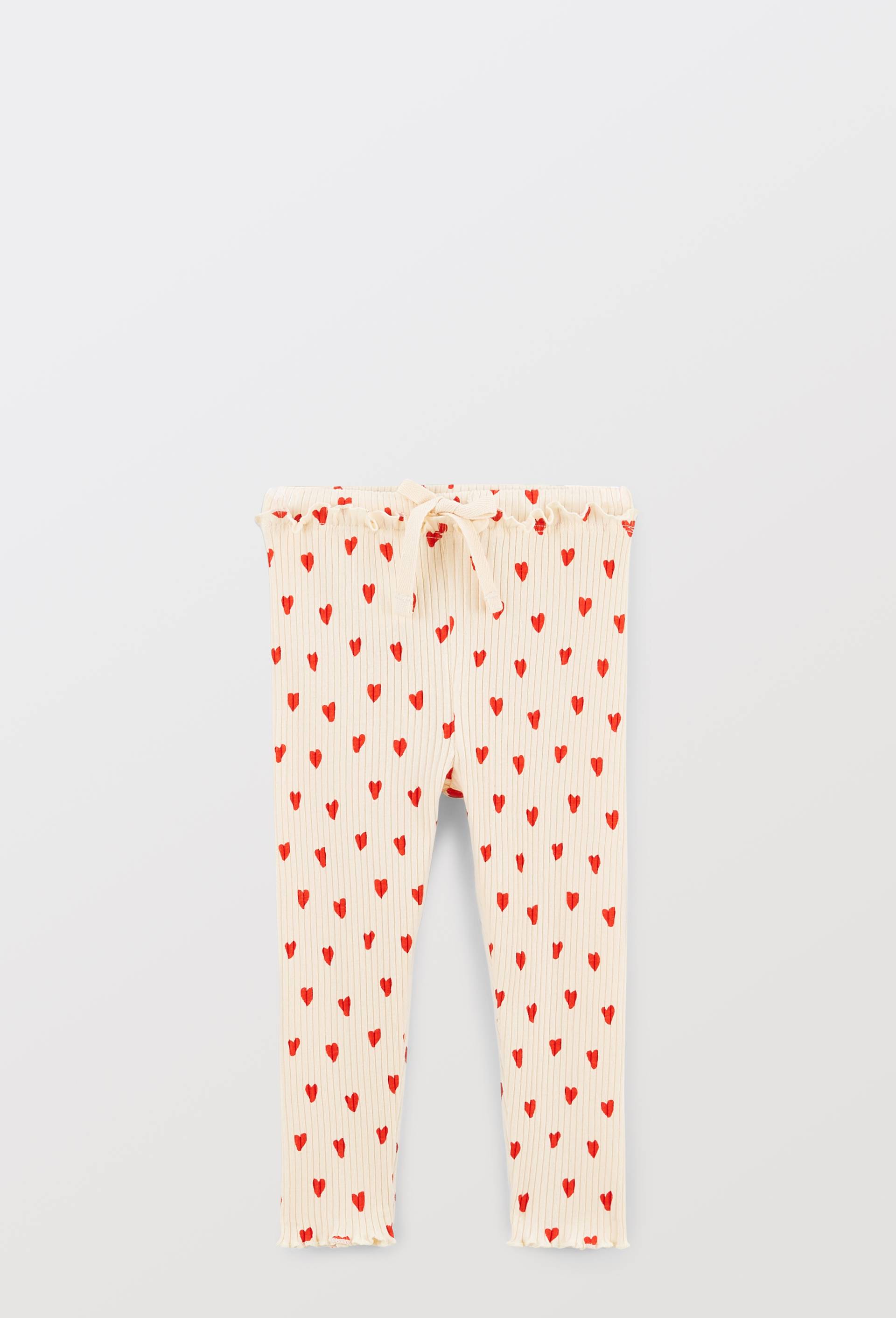 Legging imprim&eacute; en coton BIO, Beige clair, large image number 0.0