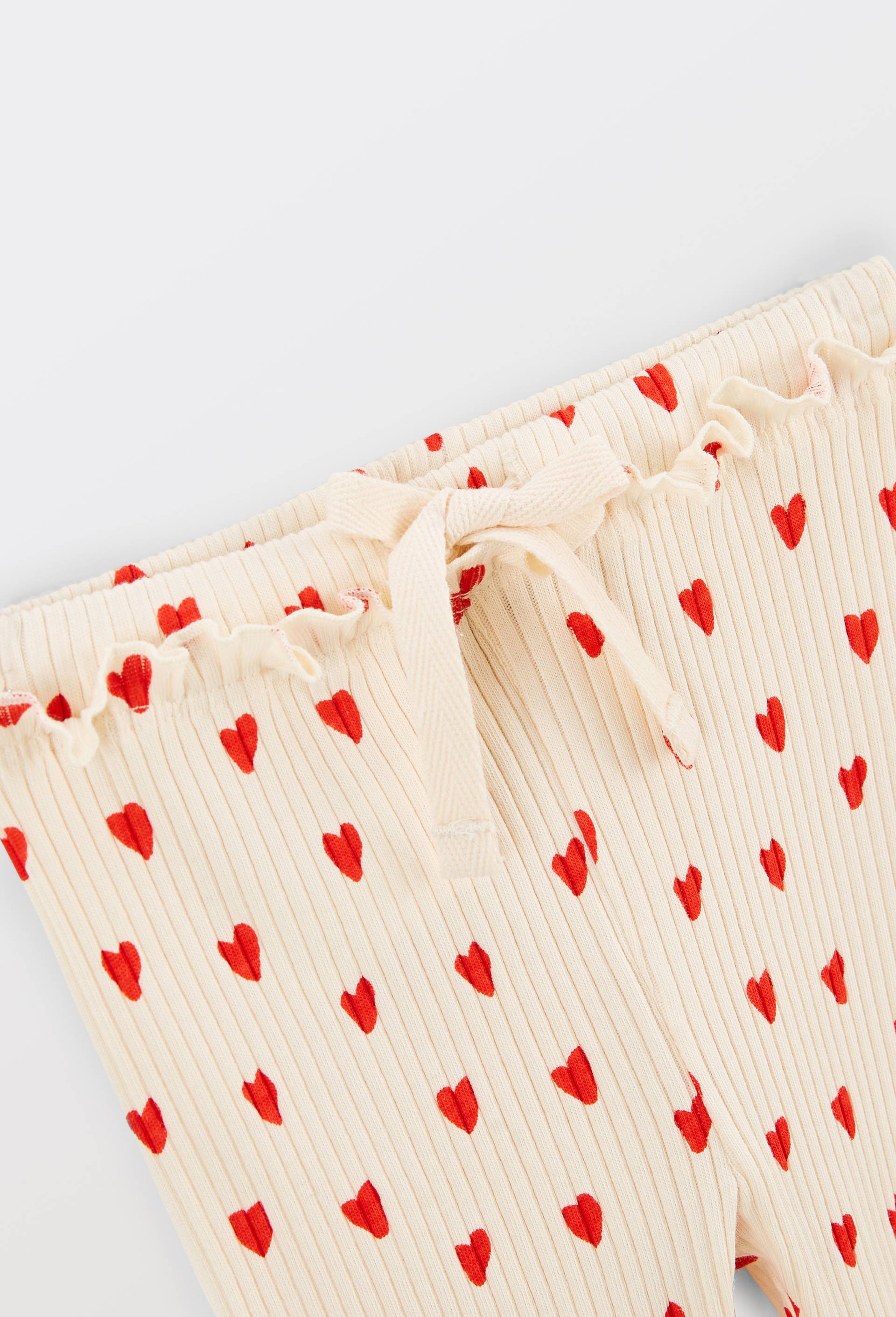 Legging imprim&eacute; en coton BIO, Beige clair, large image number 2