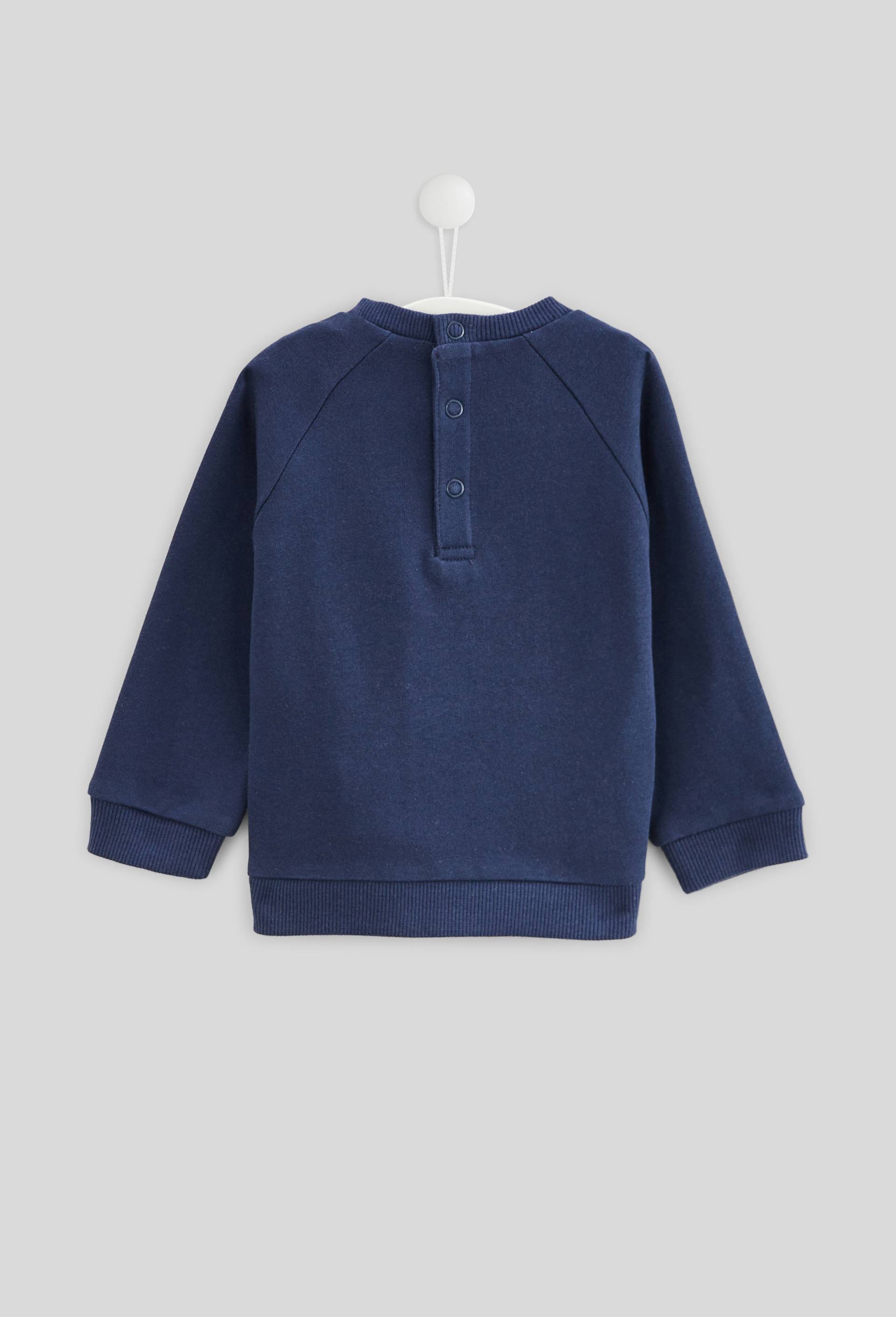 Sweat brodé en coton BIO GOTS, Bleu foncé, large image number 1.0