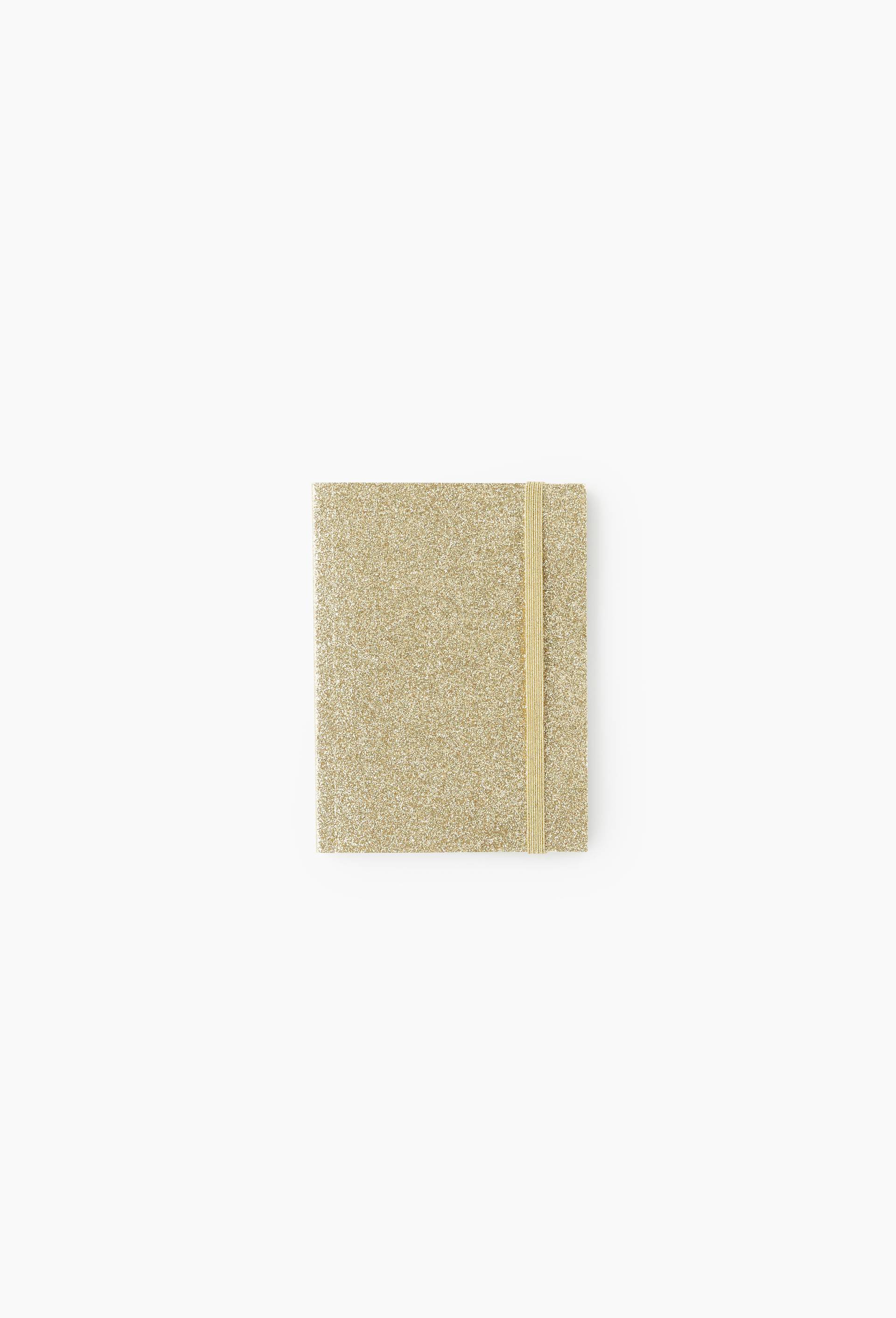 Carnet A6 lign&eacute;, 80 pages, Or, large image number 0