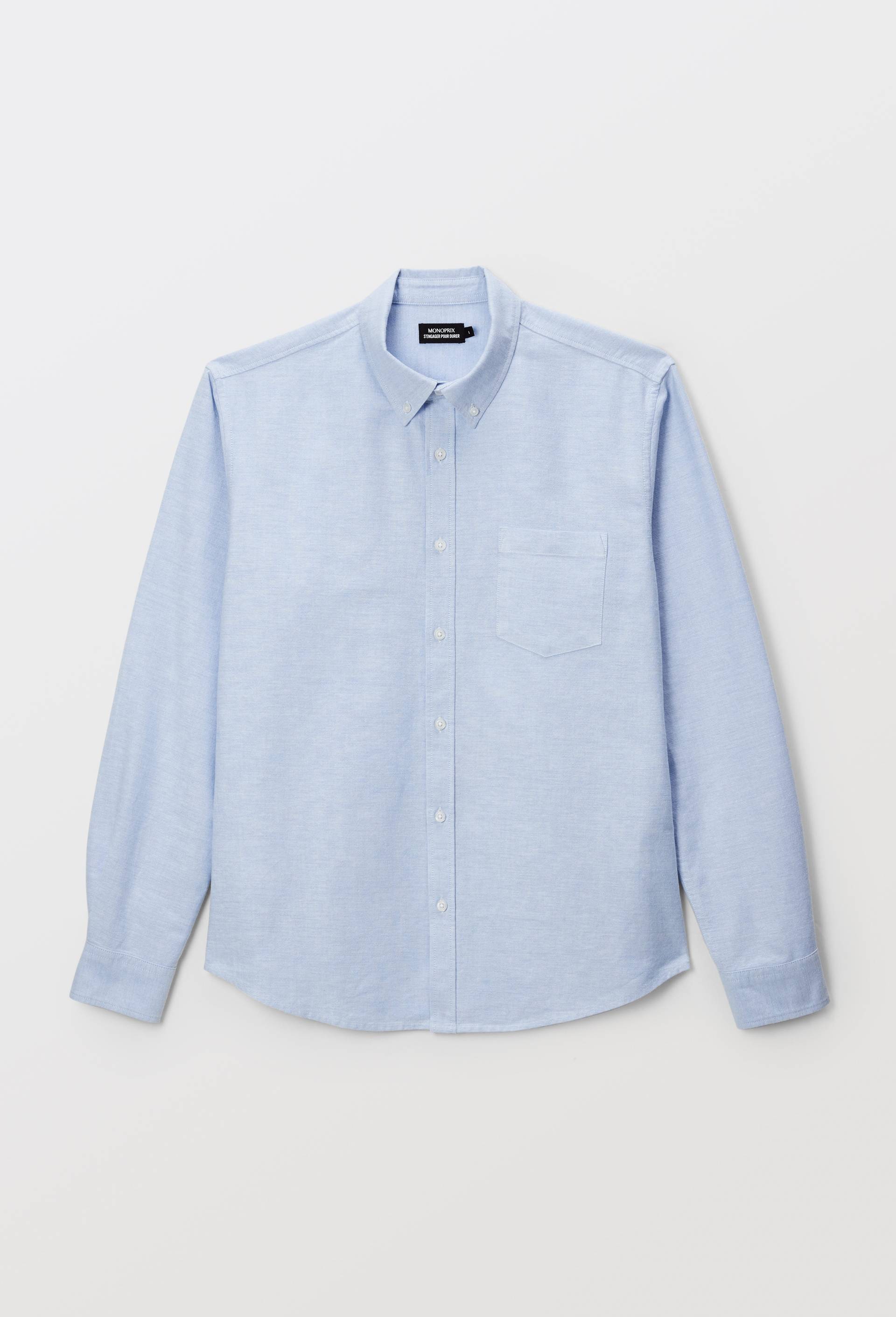 Chemise oxford en coton BIO GOTS, Bleu clair, large image number 2.0