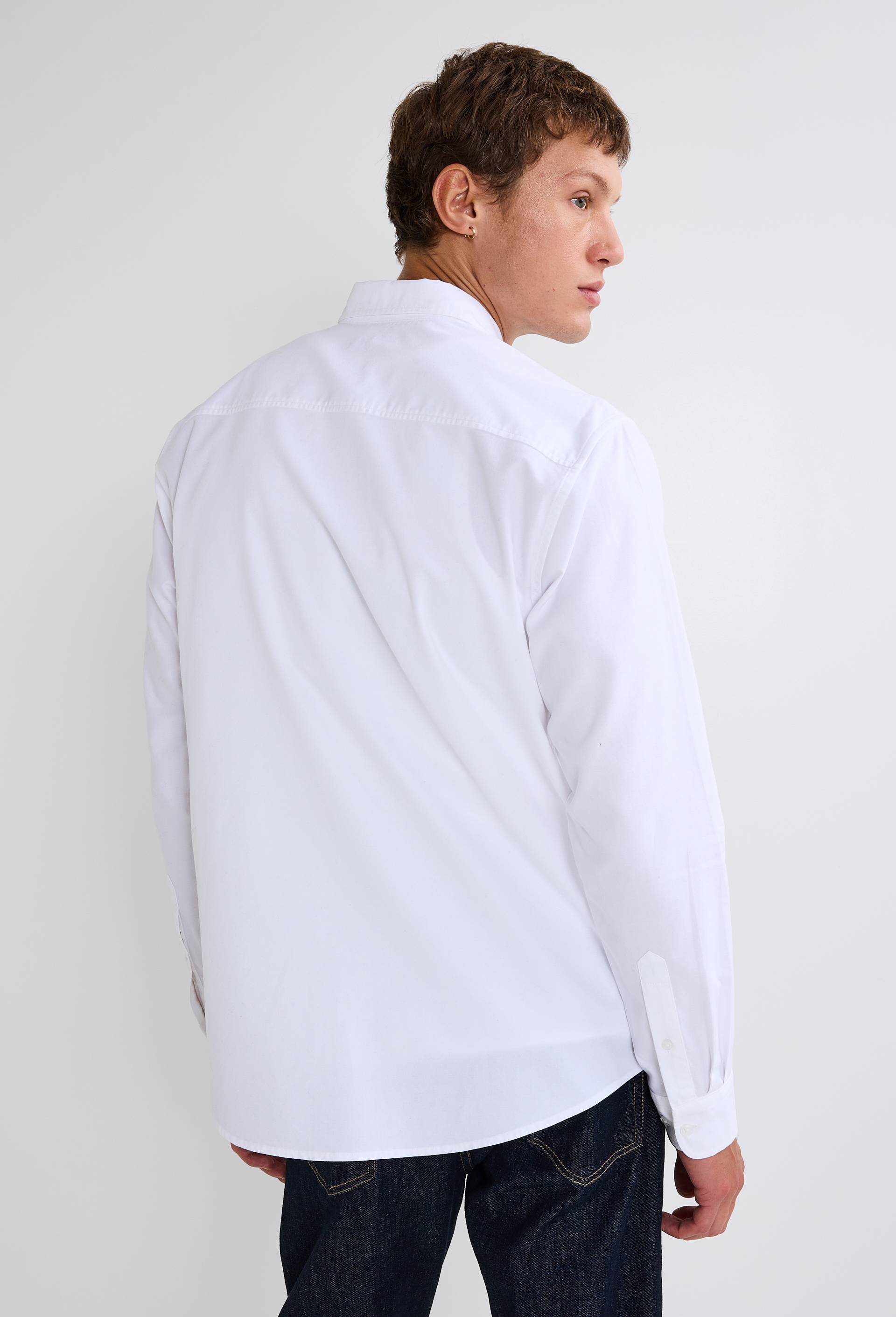 Chemise oxford en coton BIO GOTS, Blanc, large image number 1