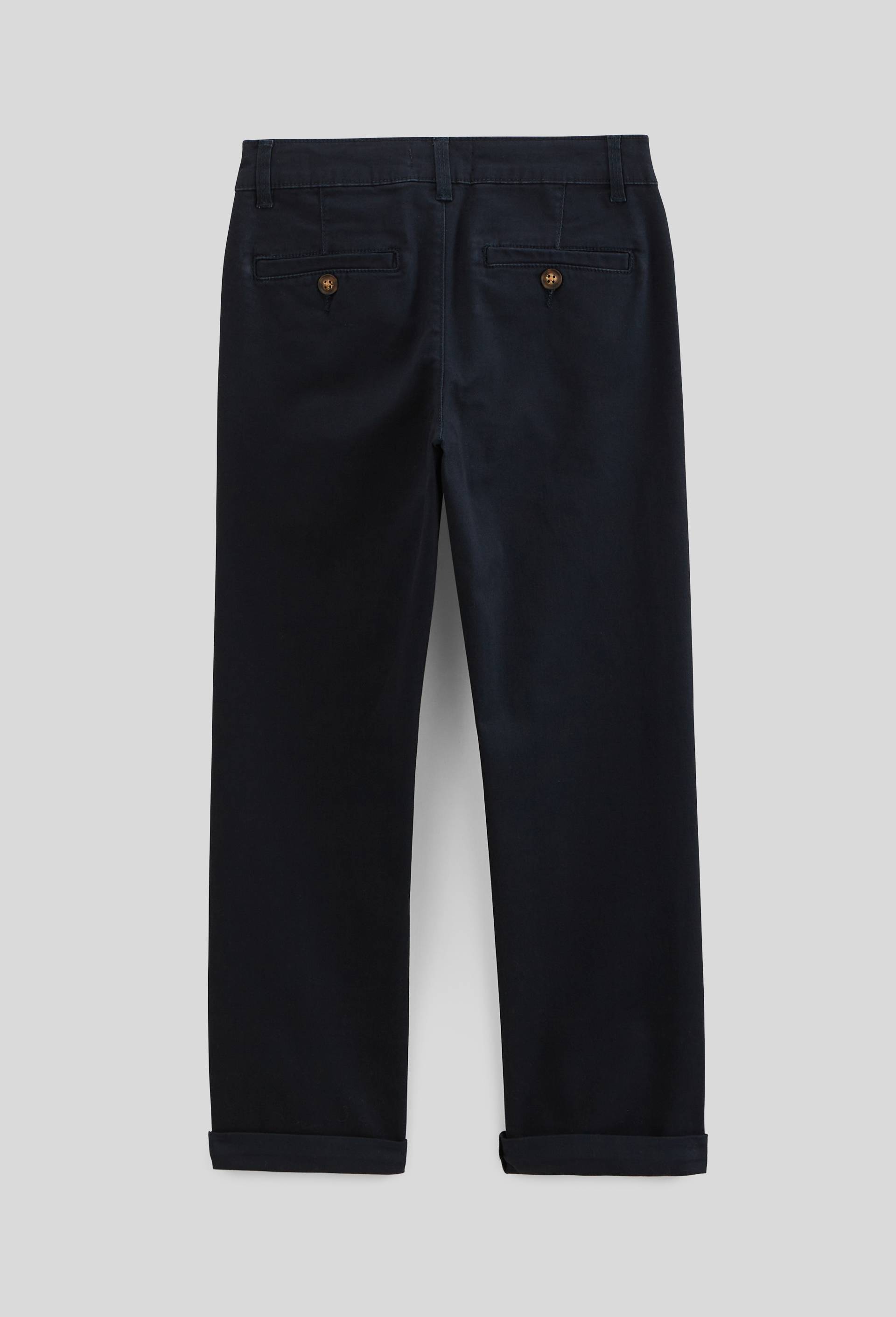 Pantalon chino uni en coton, Bleu fonc&eacute;, large image number 2