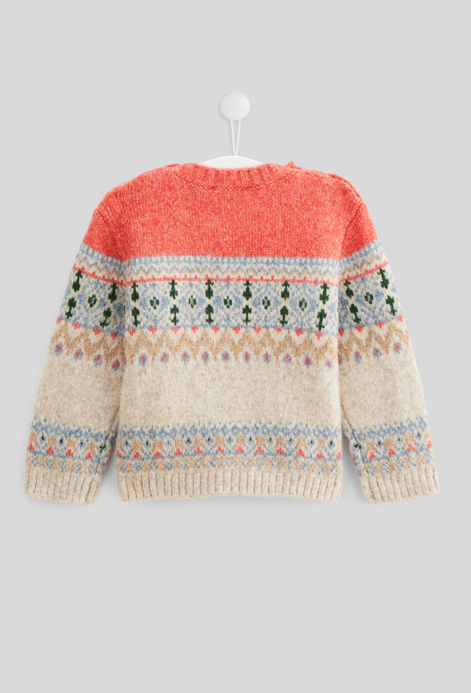 Pull  jacquard, Beige, large image number 1