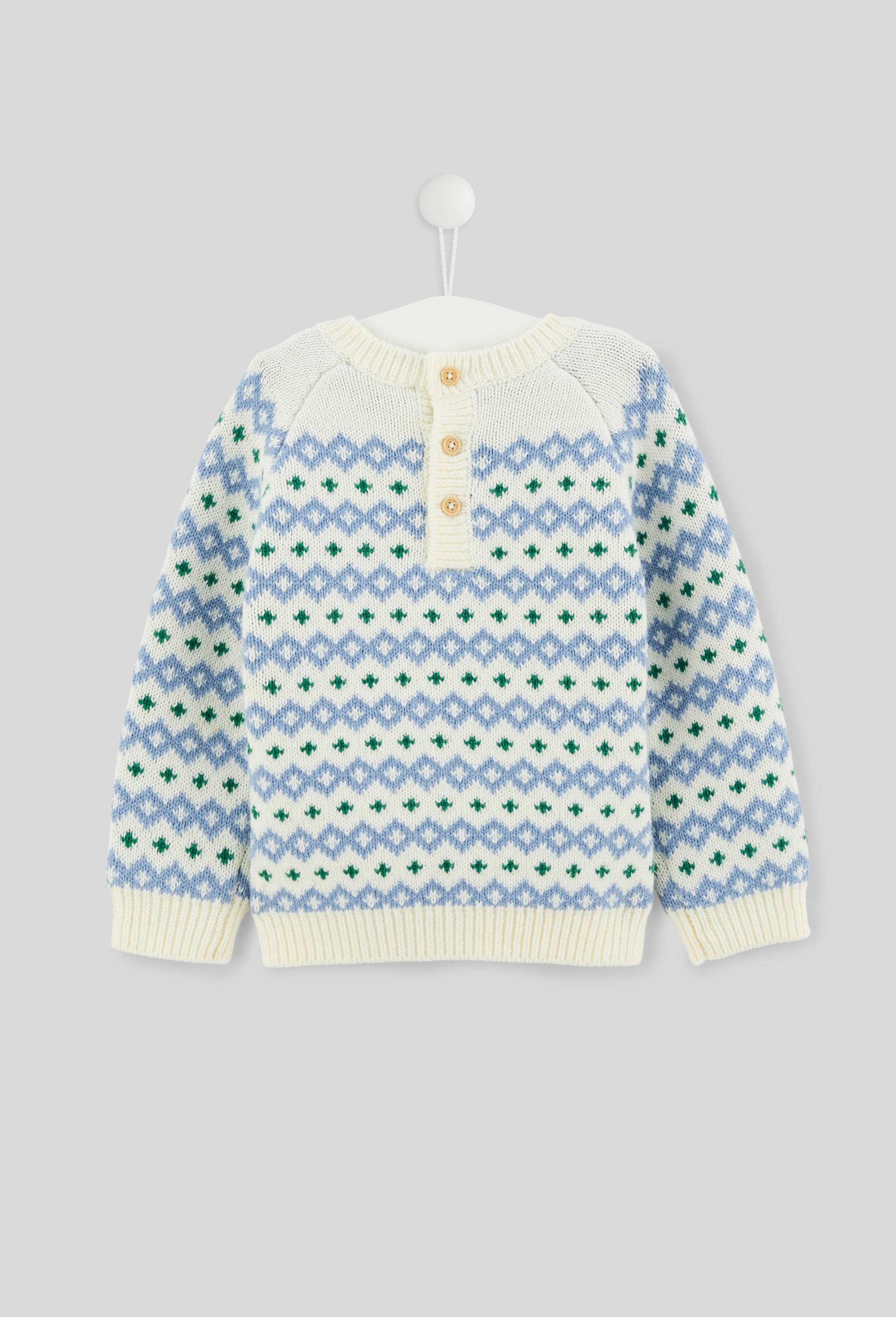 Pull jacquard, BLEU, large image number 1