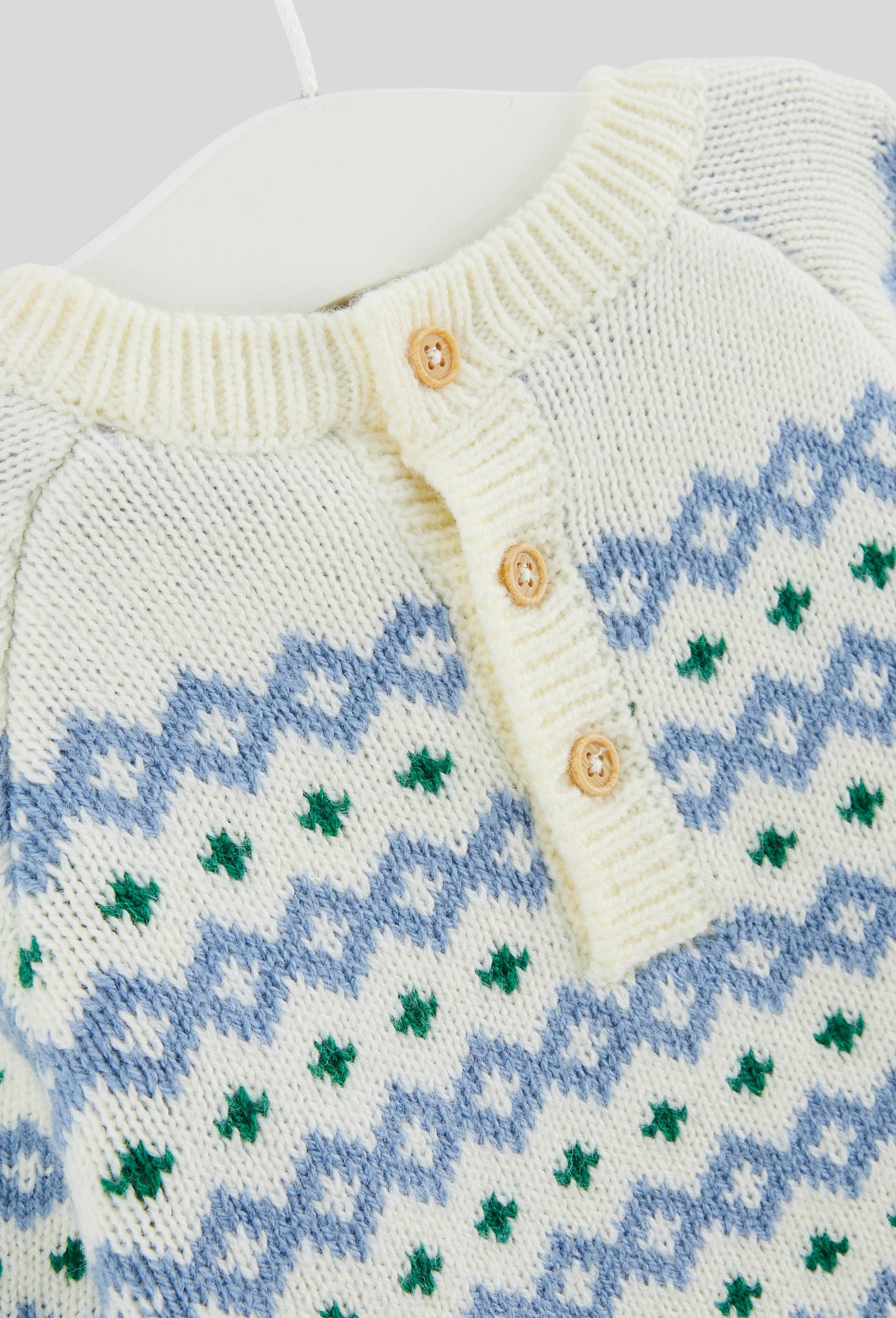 Pull jacquard, BLEU, large image number 2