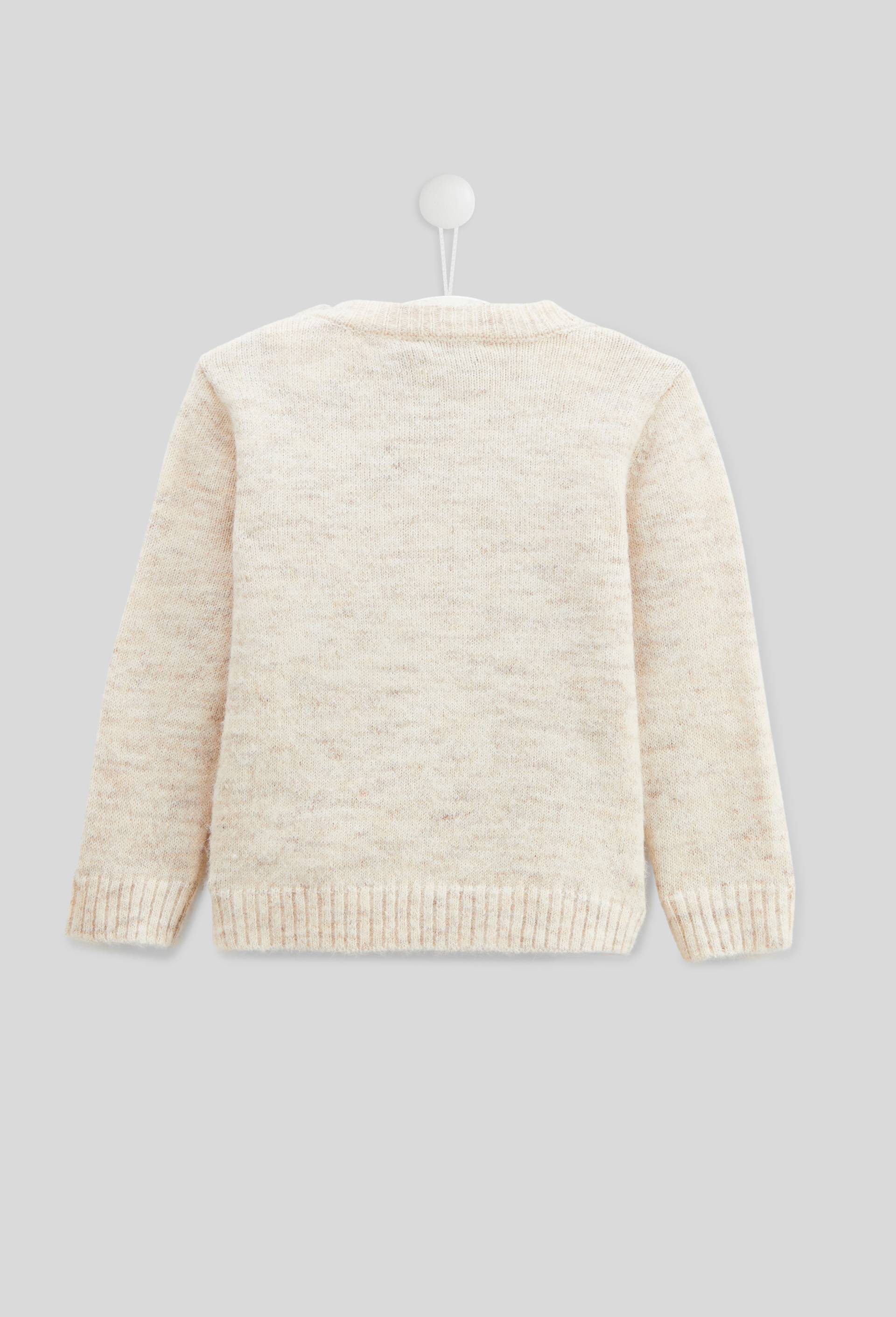 Pull brodé, Beige, large image number 1
