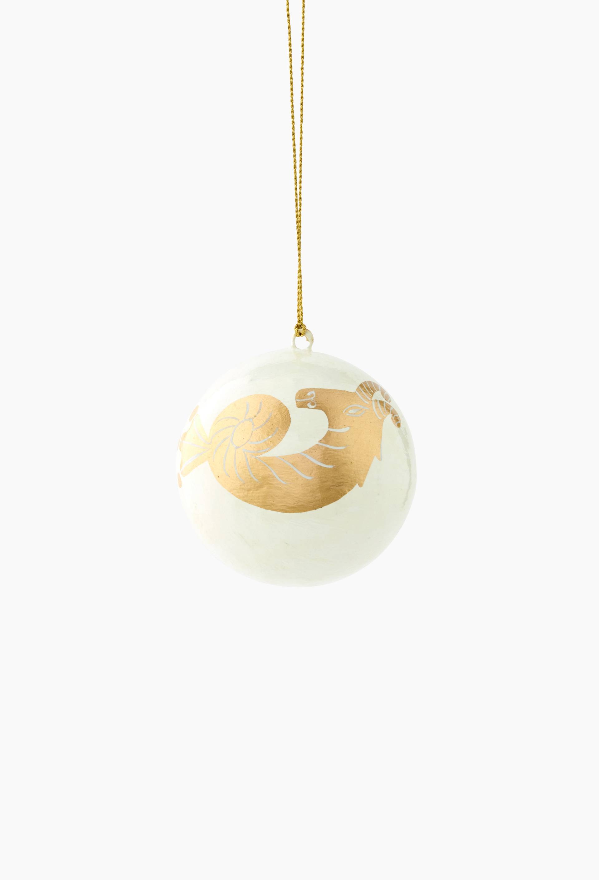 Boule de no&euml;l en papier m&acirc;ch&eacute; recycl&eacute;, diam&egrave;tre 7cm, Vincent Darr&eacute; x Monoprix, Multicolore, large image number 0