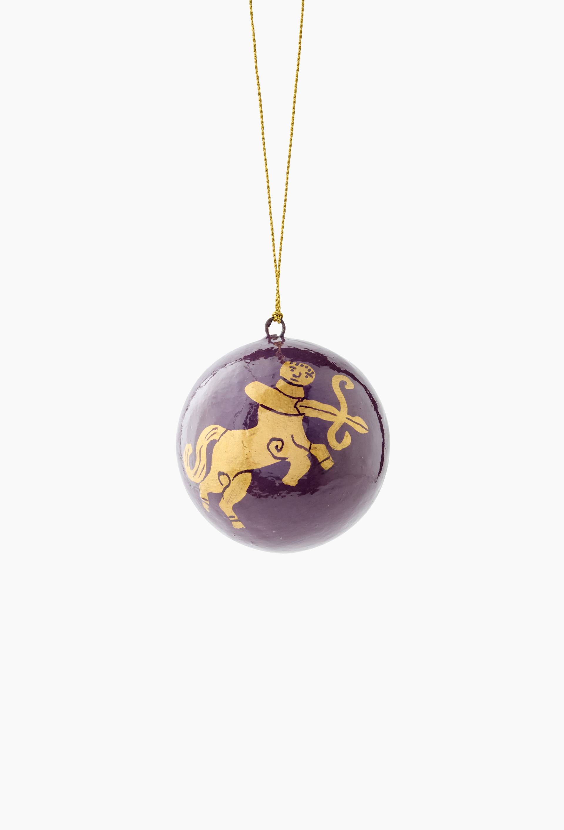 Boule de no&euml;l en papier m&acirc;ch&eacute; recycl&eacute;, diam&egrave;tre 7cm, Vincent Darr&eacute; x Monoprix, Multicolore, large image number 0