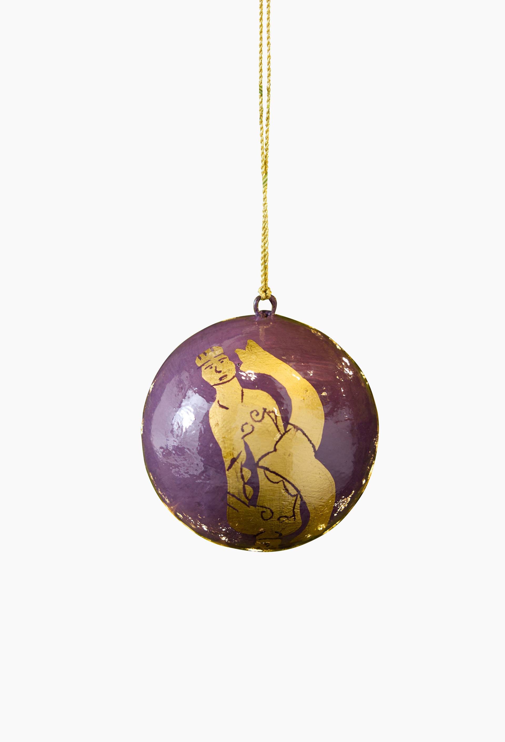 Boule de no&euml;l en papier m&acirc;ch&eacute; recycl&eacute;, diam&egrave;tre 7cm, Vincent Darr&eacute; x Monoprix, Multicolore, large image number 1