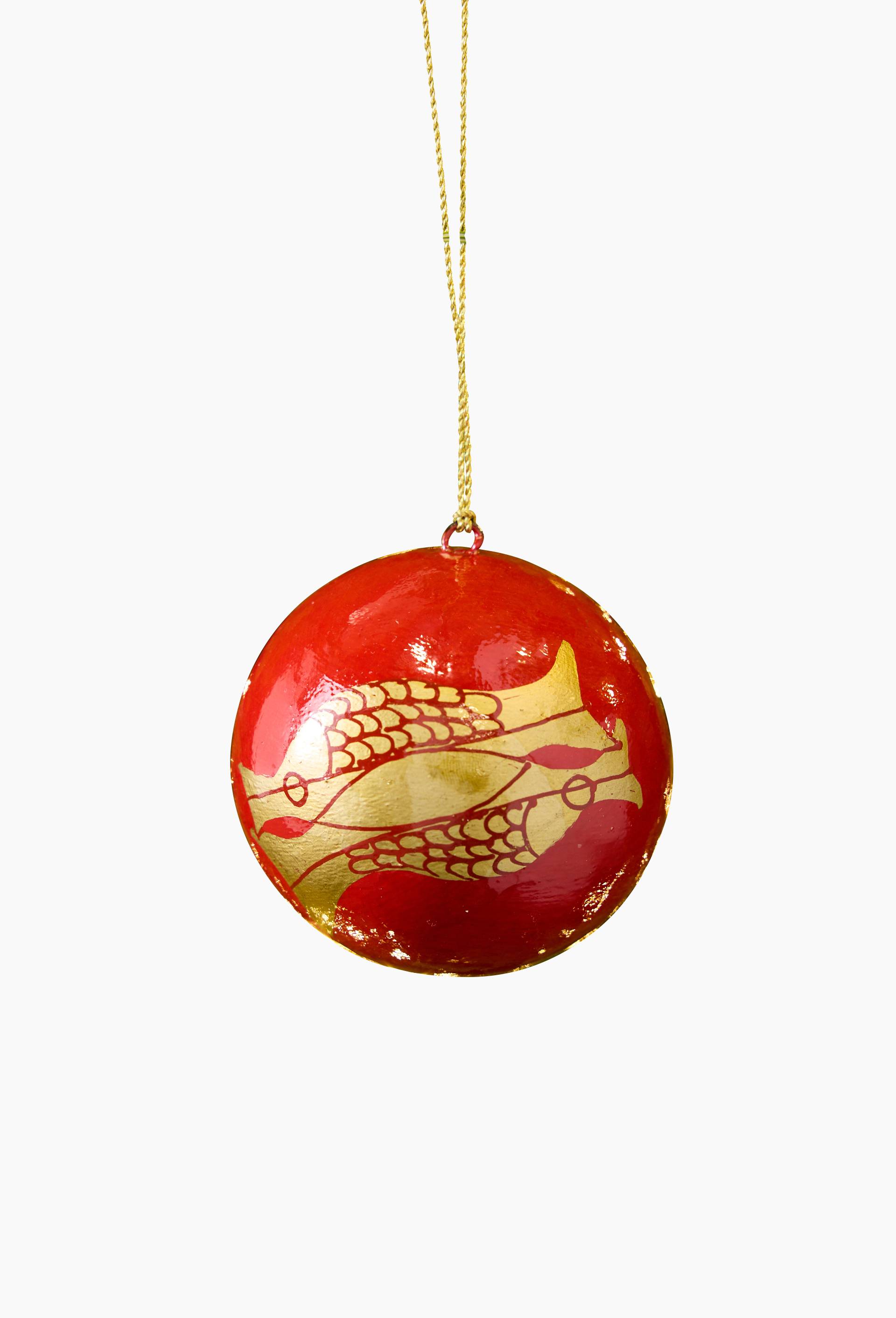 Boule de no&euml;l en papier m&acirc;ch&eacute; recycl&eacute;, diam&egrave;tre 7cm, Vincent Darr&eacute; x Monoprix, Multicolore, large image number 1