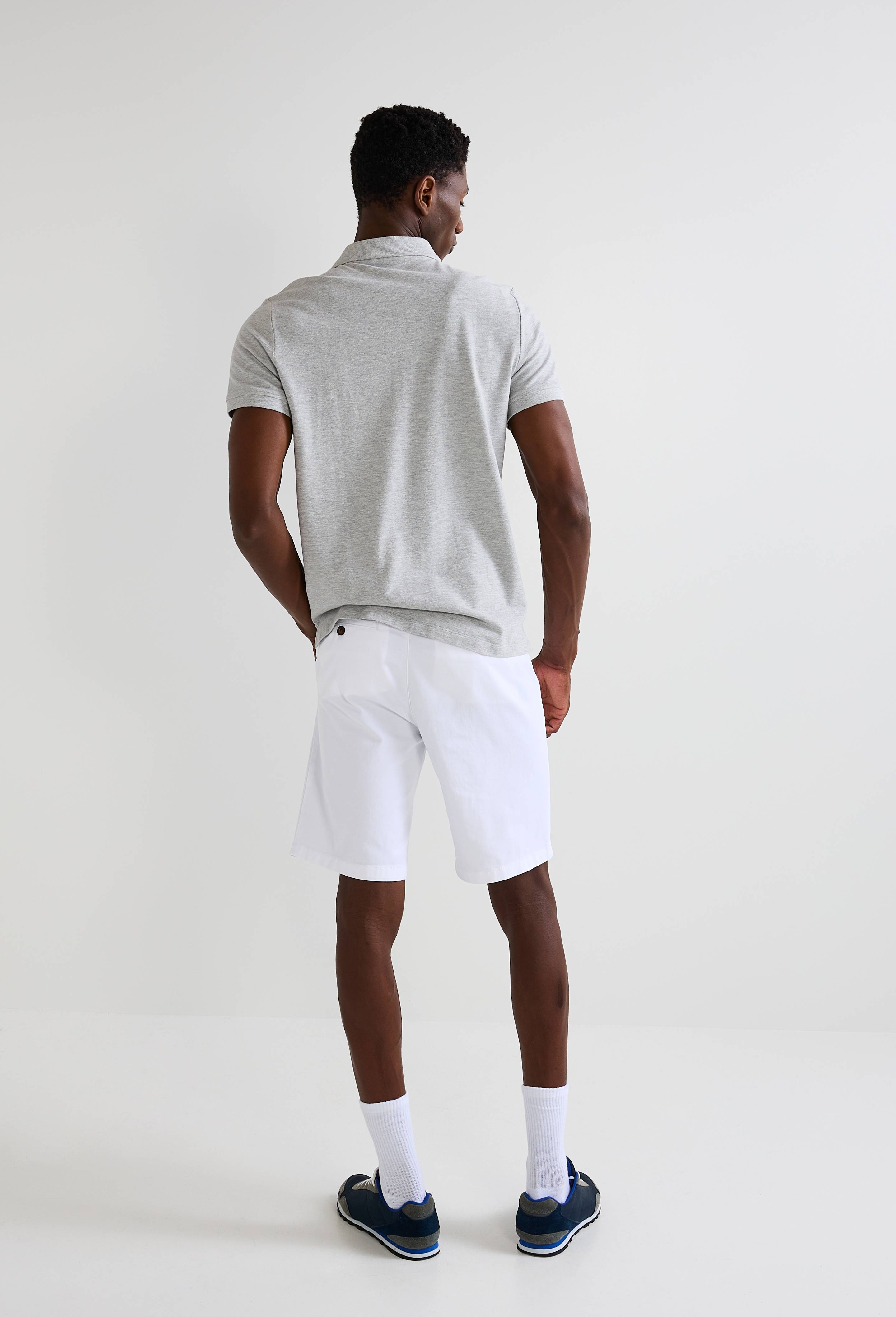 Bermuda straight en coton GOTS, Blanc, large image number 1
