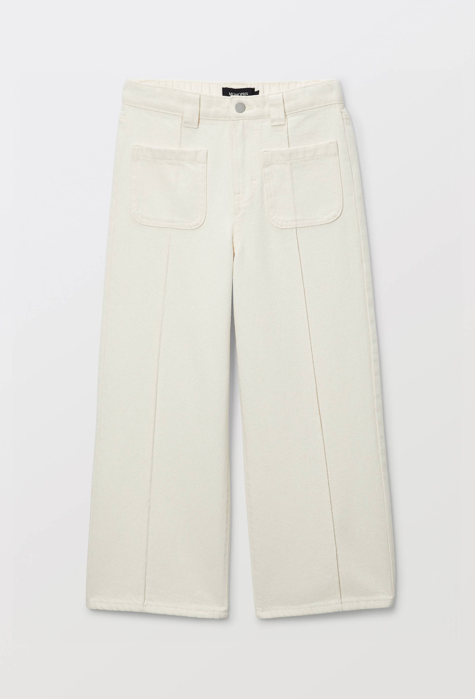 Pantalon large avec poche en coton, Beige clair, large image number 1