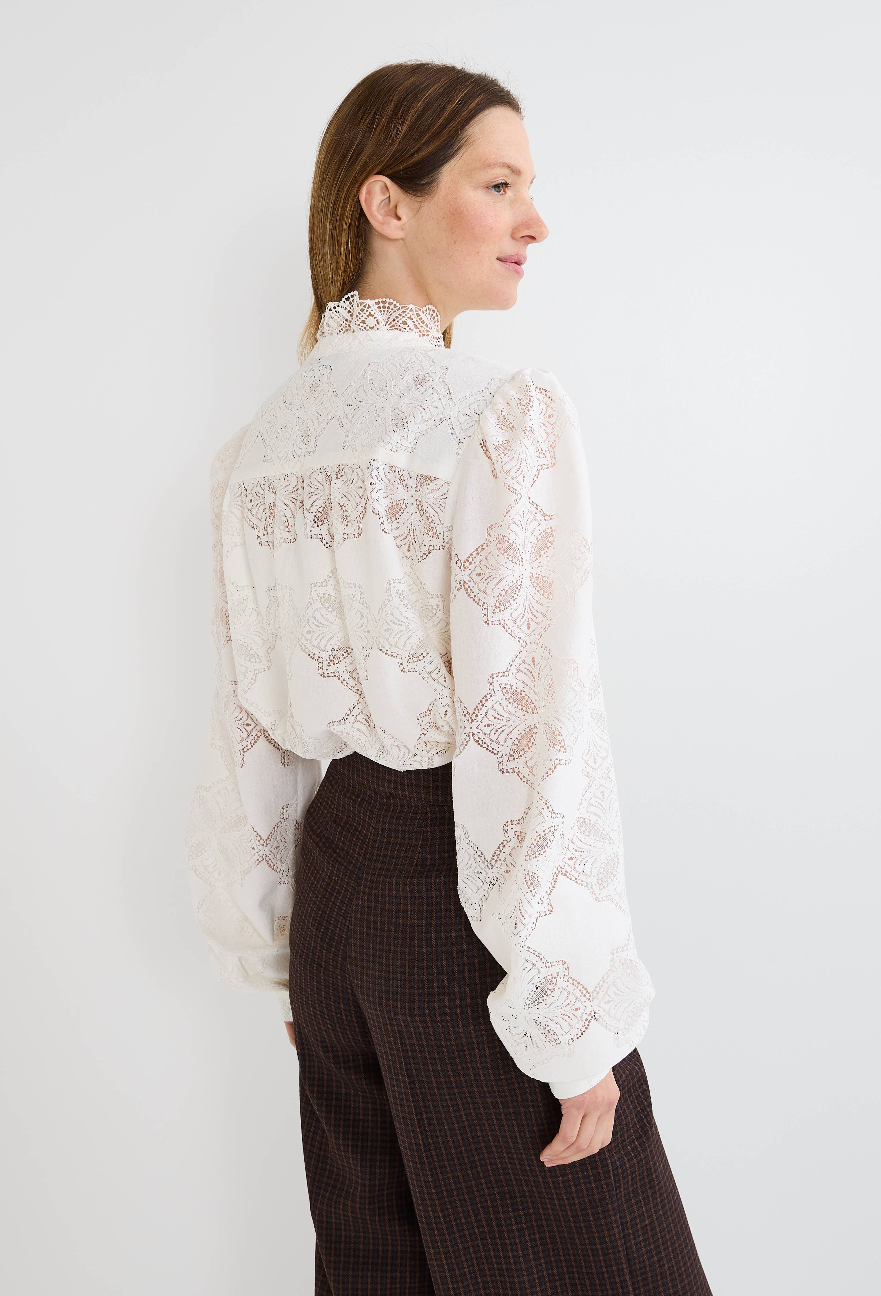 Chemise décontractée à col en V à manches longues et à col en V pour