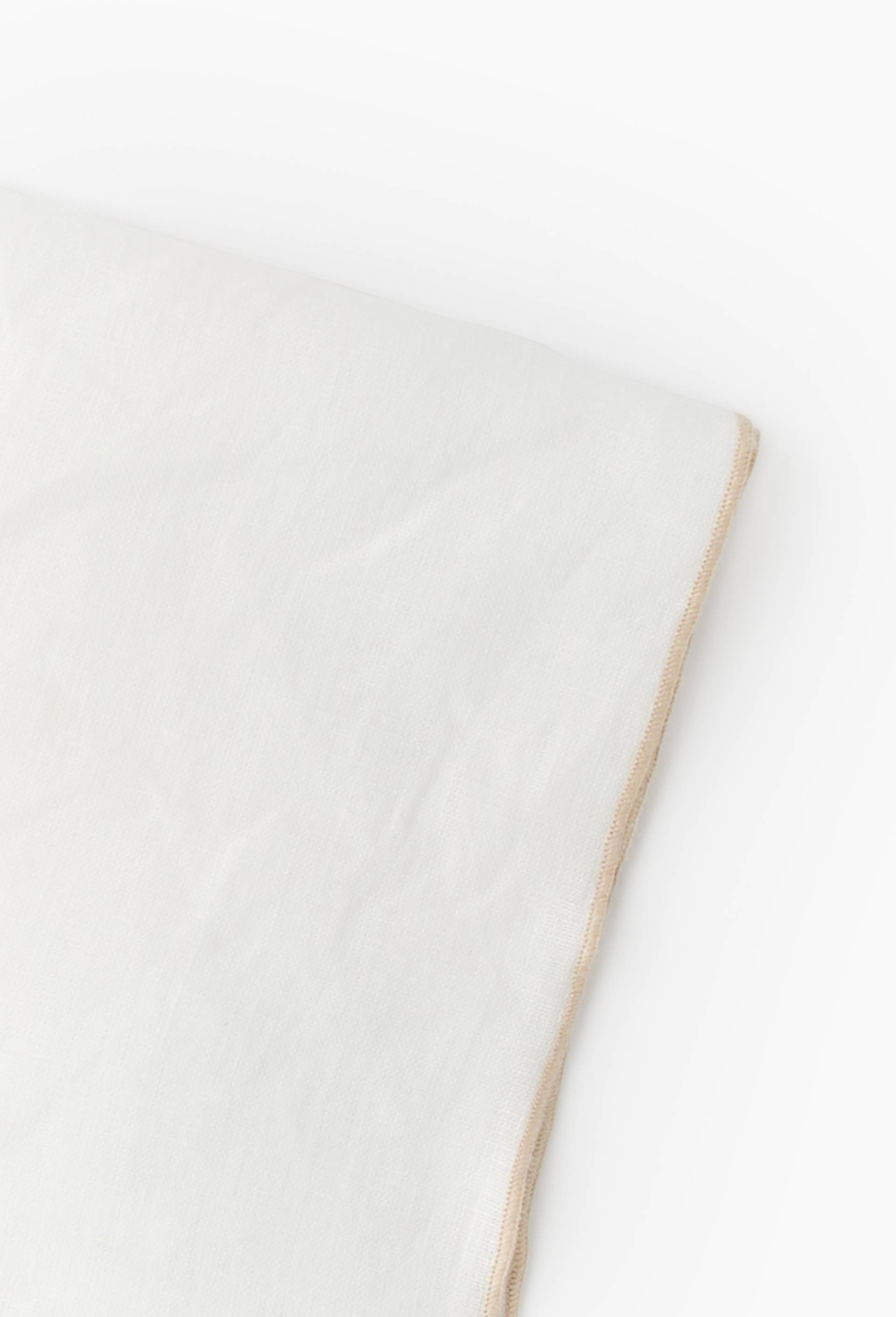 2 serviettes de table en lin , 40x40, Blanc, large image number 1