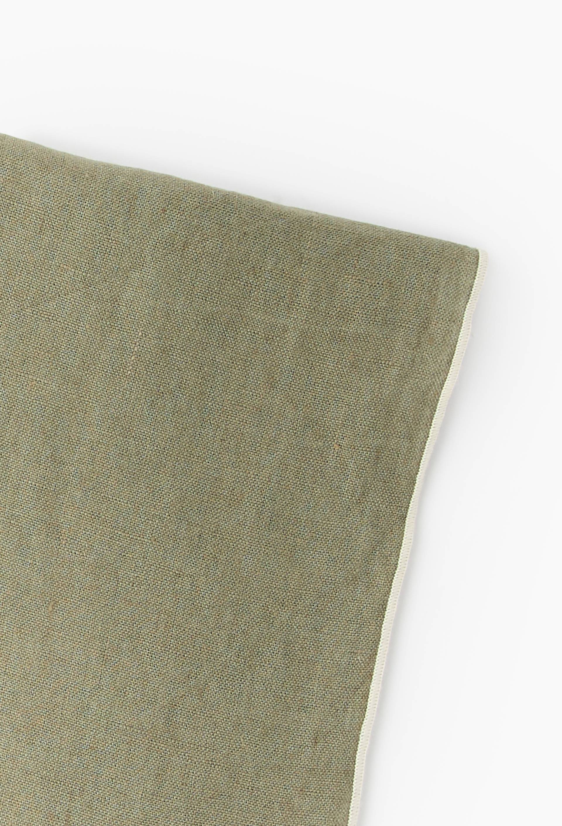 2 serviettes de table en lin , 40x40, Vert fonc&eacute;, large image number 1