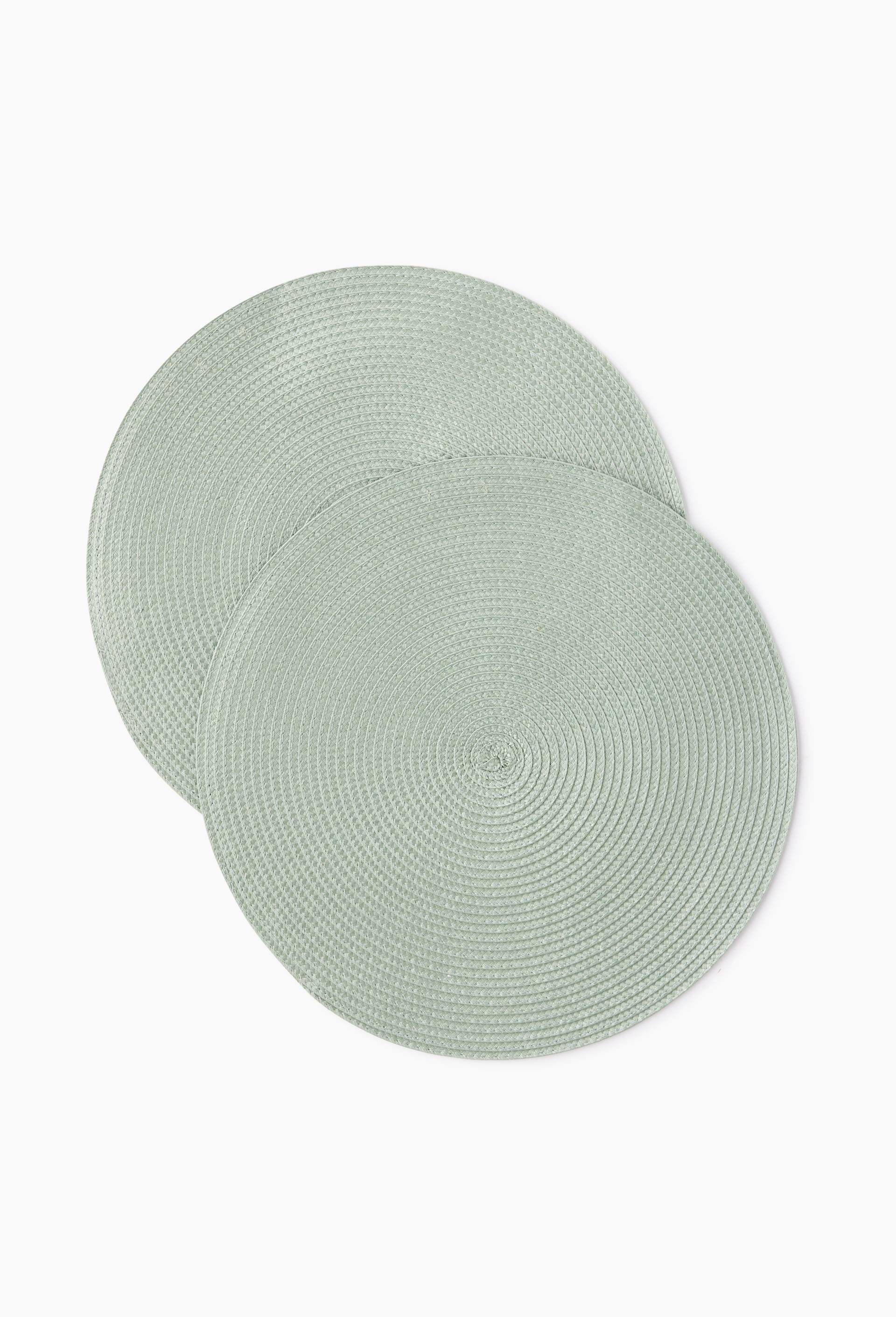 Set de table rond, diam&egrave;tre 38cm, Vert clair, large image number 0