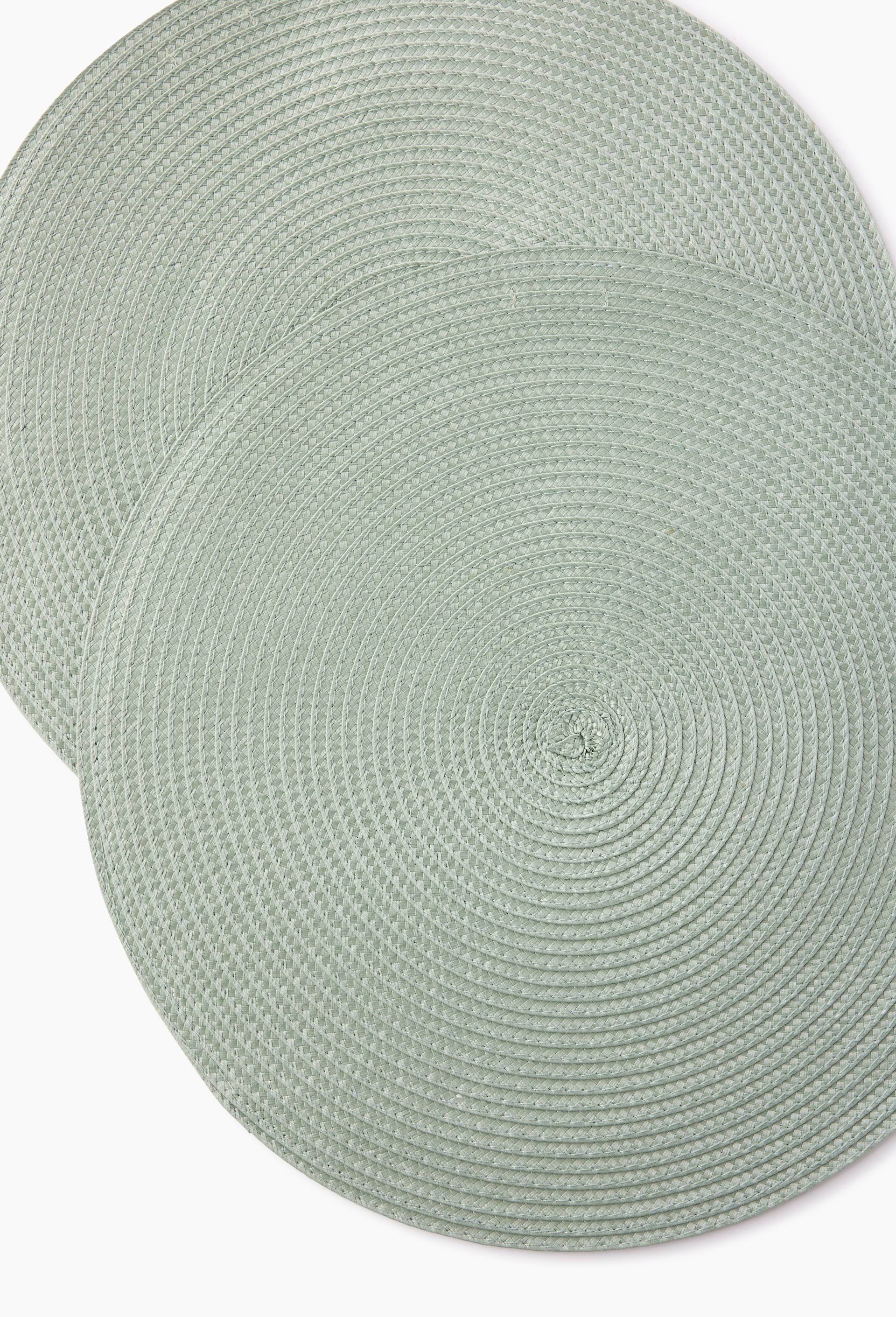 Set de table rond, diam&egrave;tre 38cm, Vert clair, large image number 1
