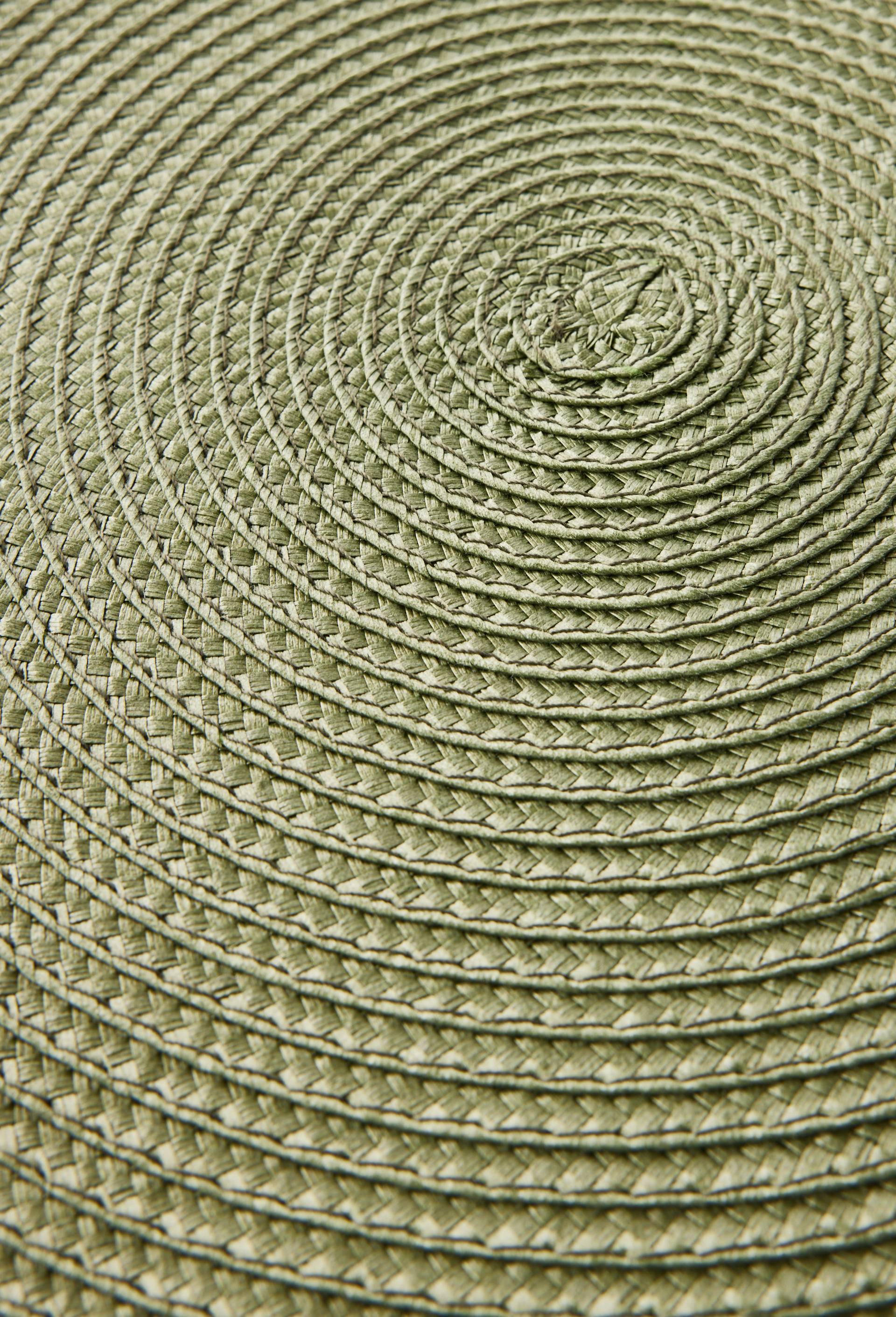 Set de table rond, diam&egrave;tre 38cm, Vert fonc&eacute;, large image number 1