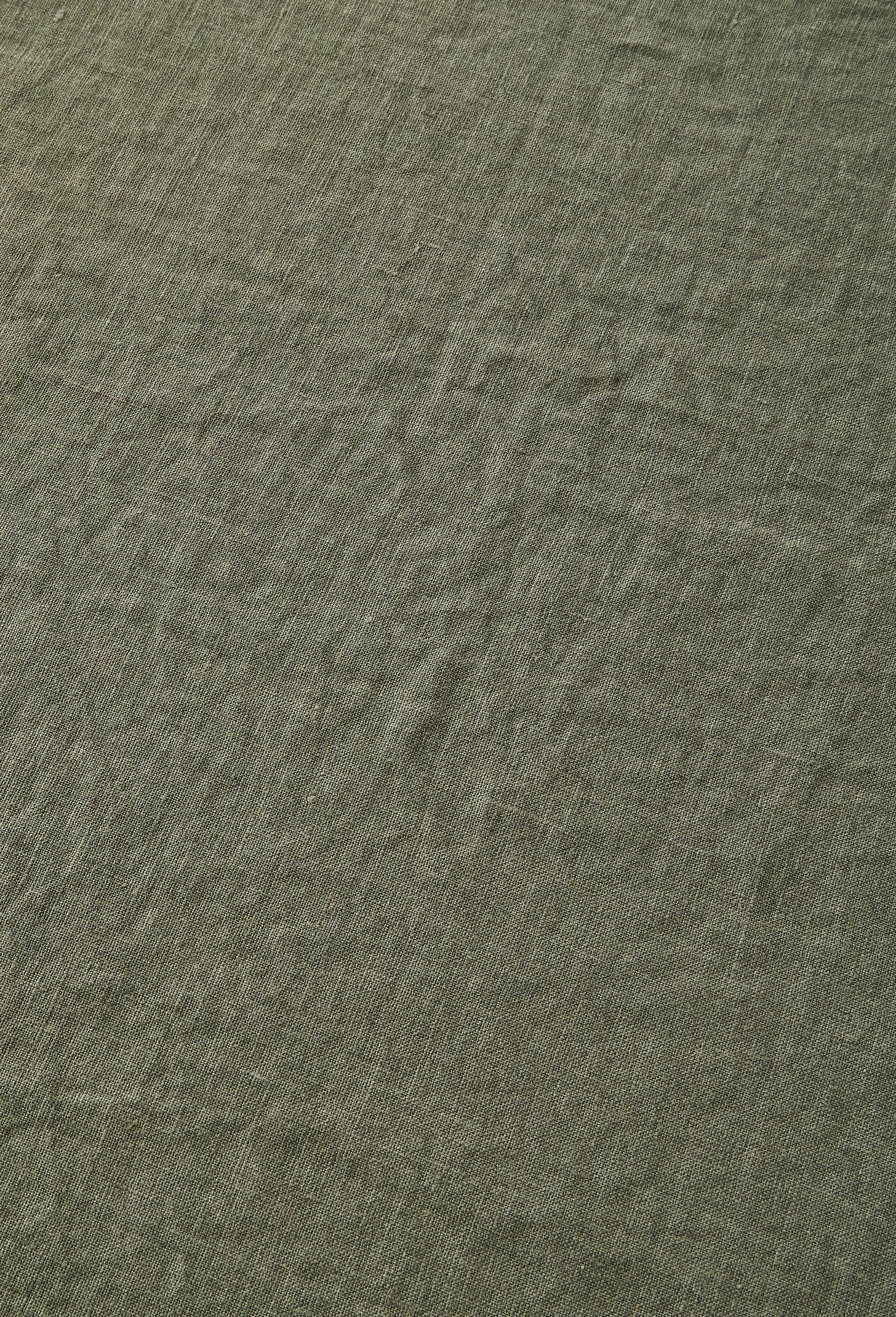 Nappe en lin lav&eacute;, Vert fonc&eacute;, large image number 1