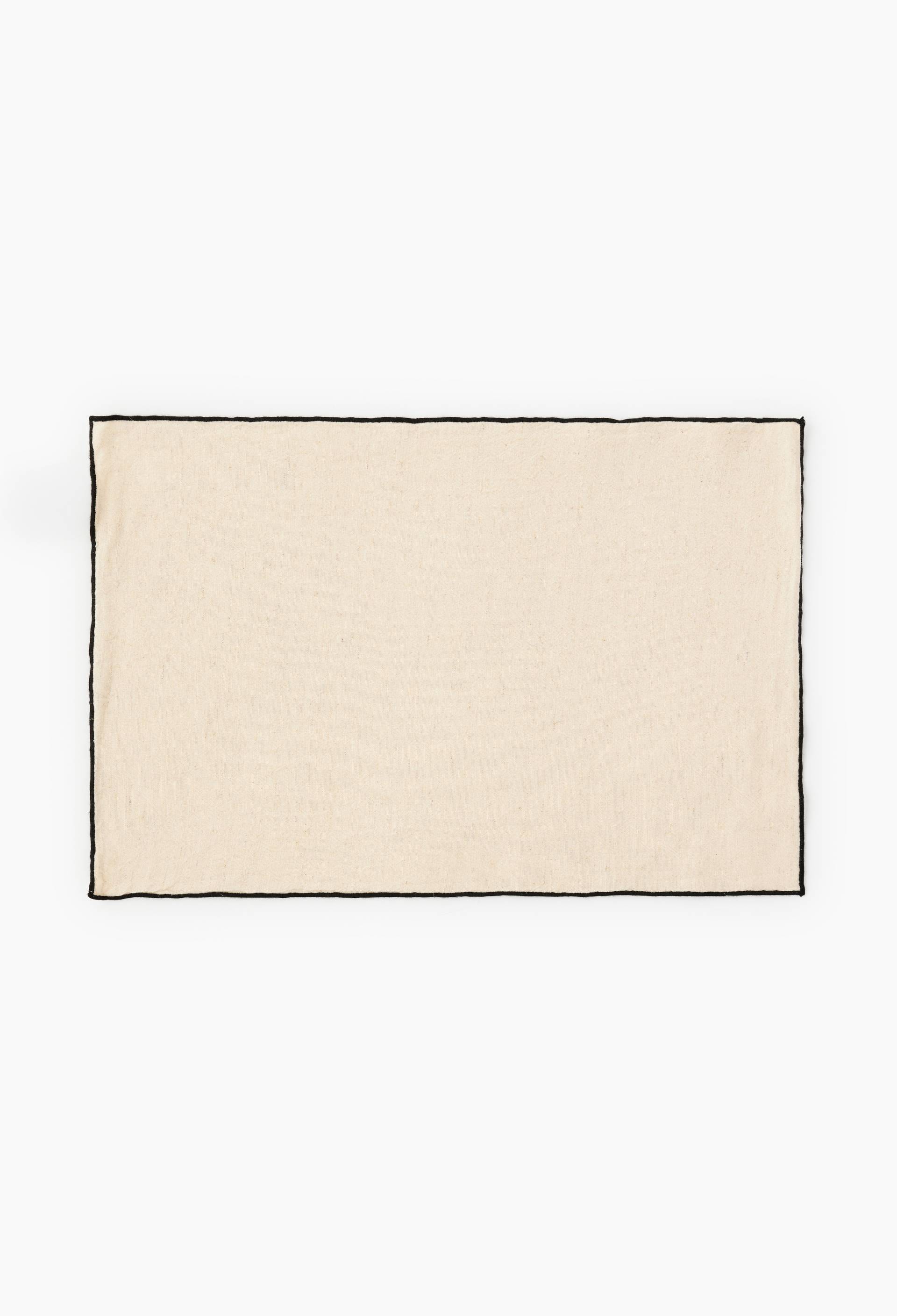 Set de table avec bourdon, 33x48cm, coton-lin, Beige clair, swatch image