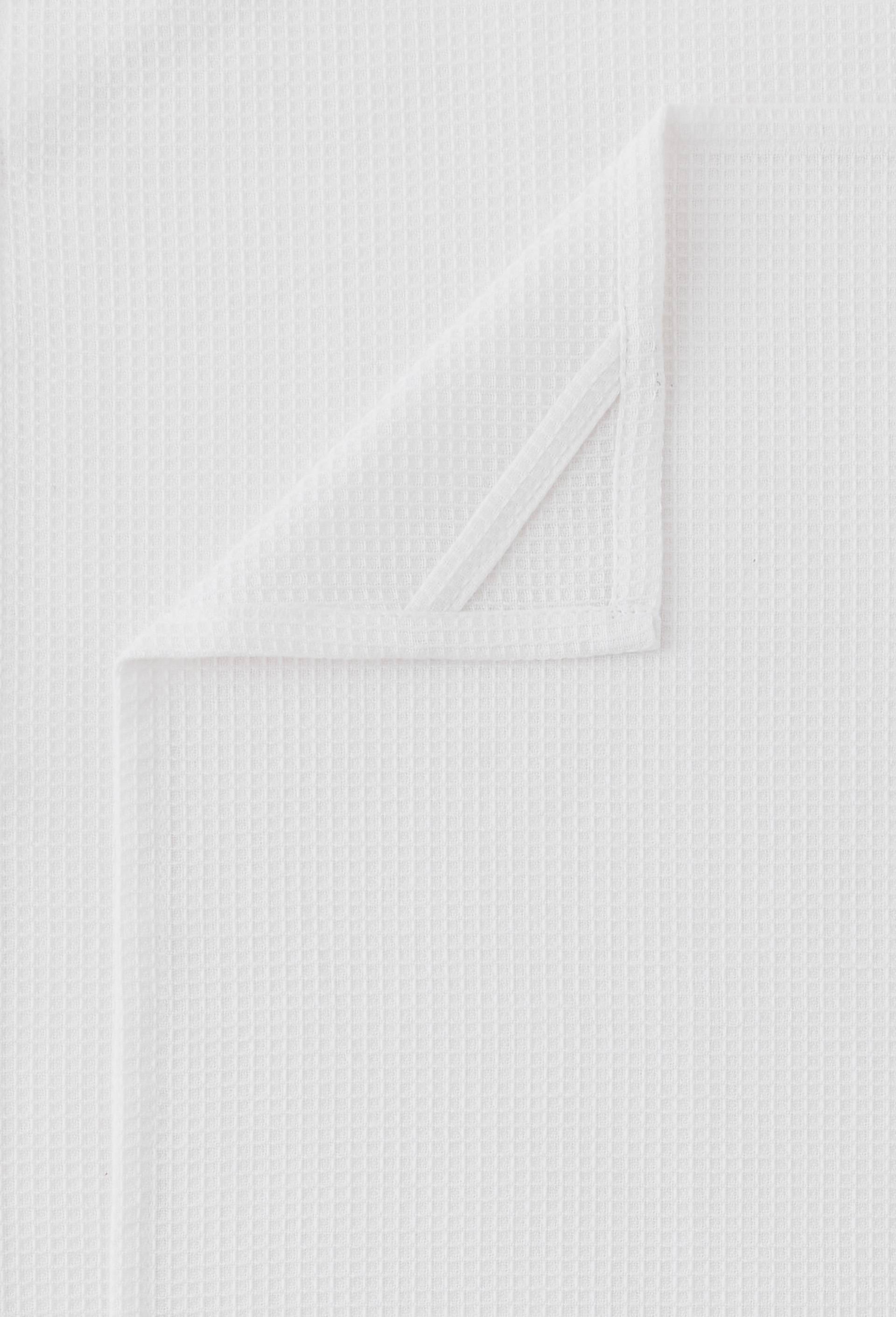 Lot de 2 torchons nid d'abeille, 50x70cm, coton, Blanc, large image number 1.0