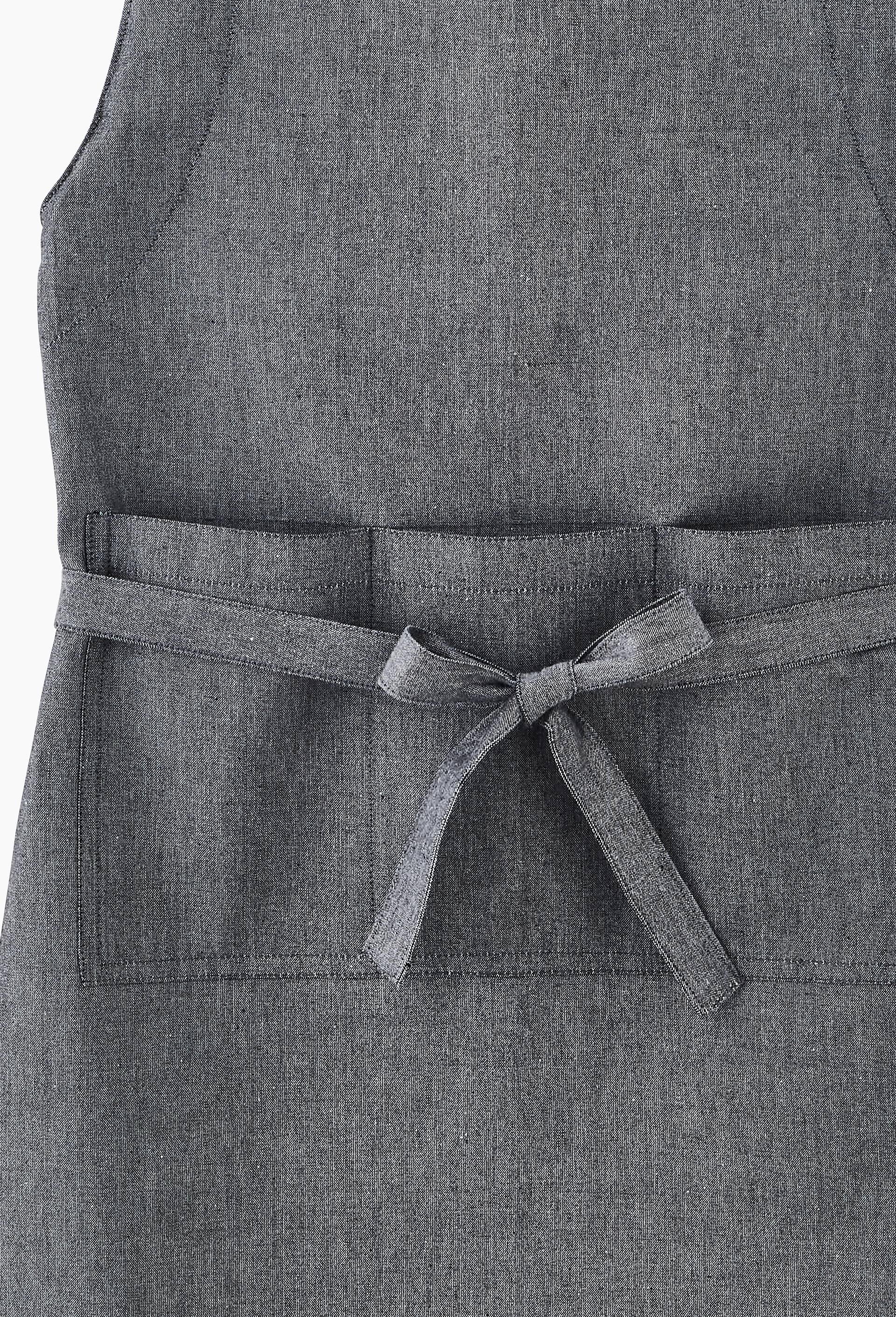 Tablier chambray, 75x85cm, coton, Noir, large image number 1