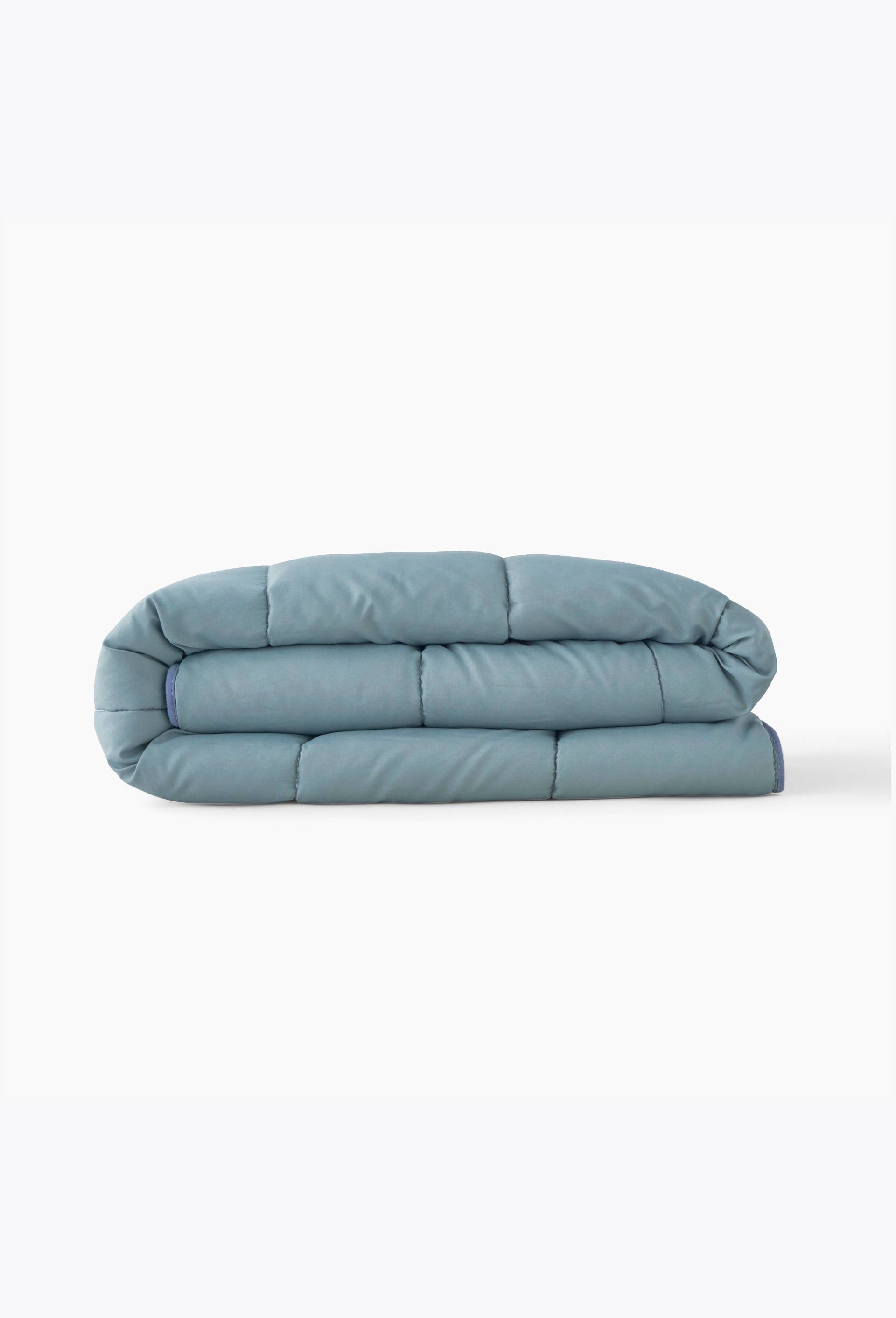 Couette couleur, microfibre, coton, certifi&eacute; OEKO-TEX, Vert clair, large image number 0.0