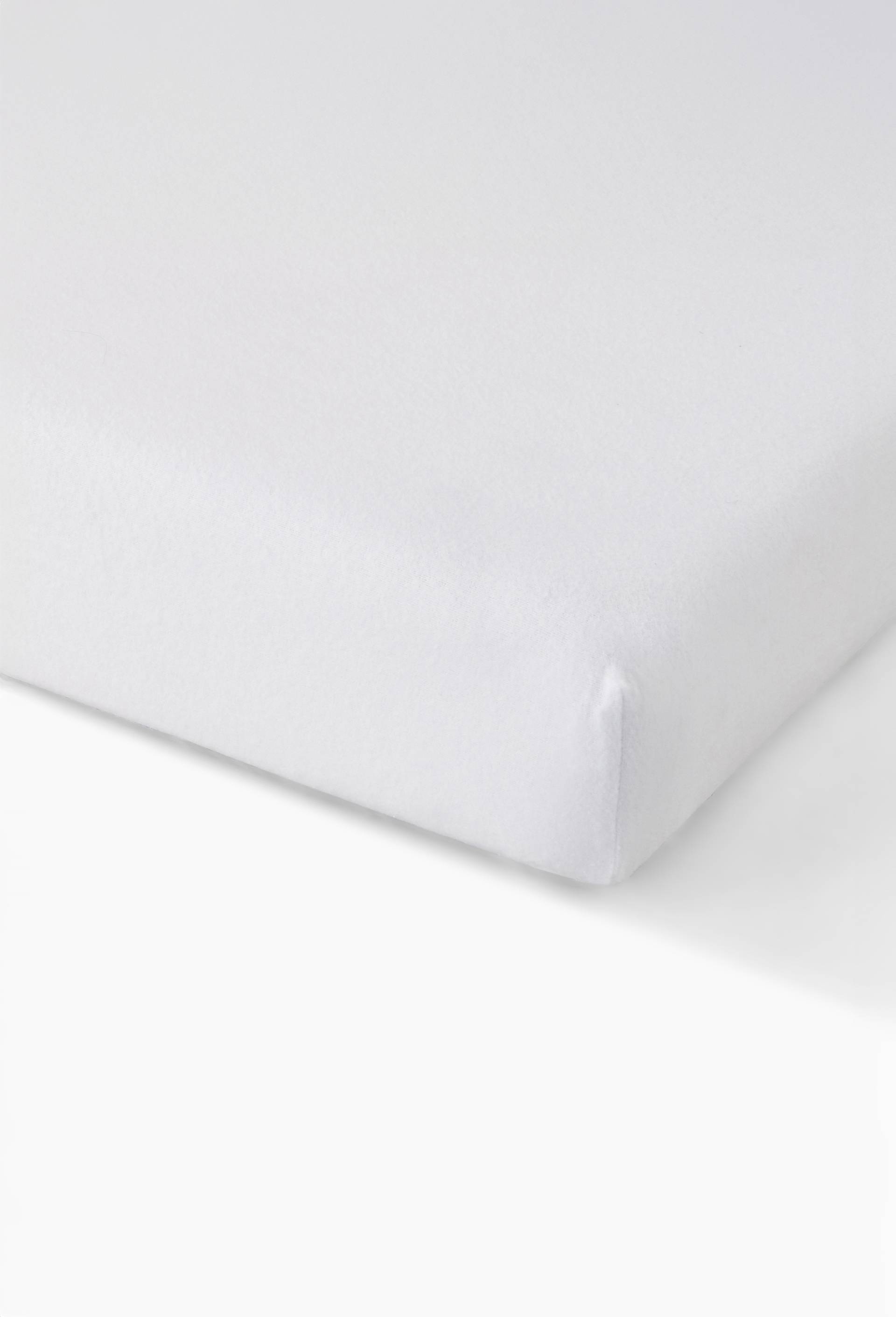 Housse prot&eacute;ge matelas, traitement anti acariens, 90x190cm, hauteur bonnet &eacute;lastiqu&eacute; 27cm, coton OEKO-TEX, Blanc, large image number 0