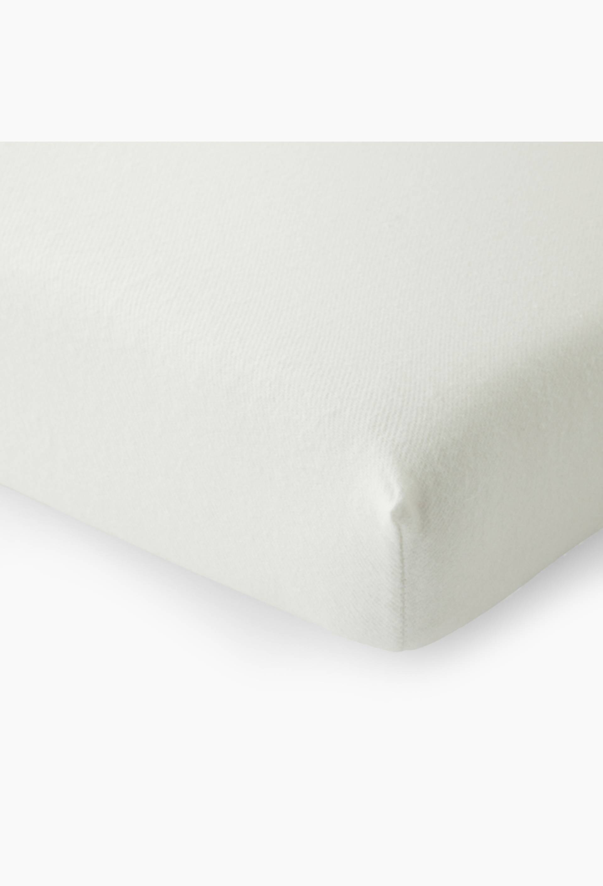 Housse prot&eacute;ge matelas molleton grat&eacute;, 90x190cm, coton BIO, hauteur bonnet &eacute;lastiqu&eacute; 25cm, certifi&eacute; OEKO-TEX, Blanc, large image number 0