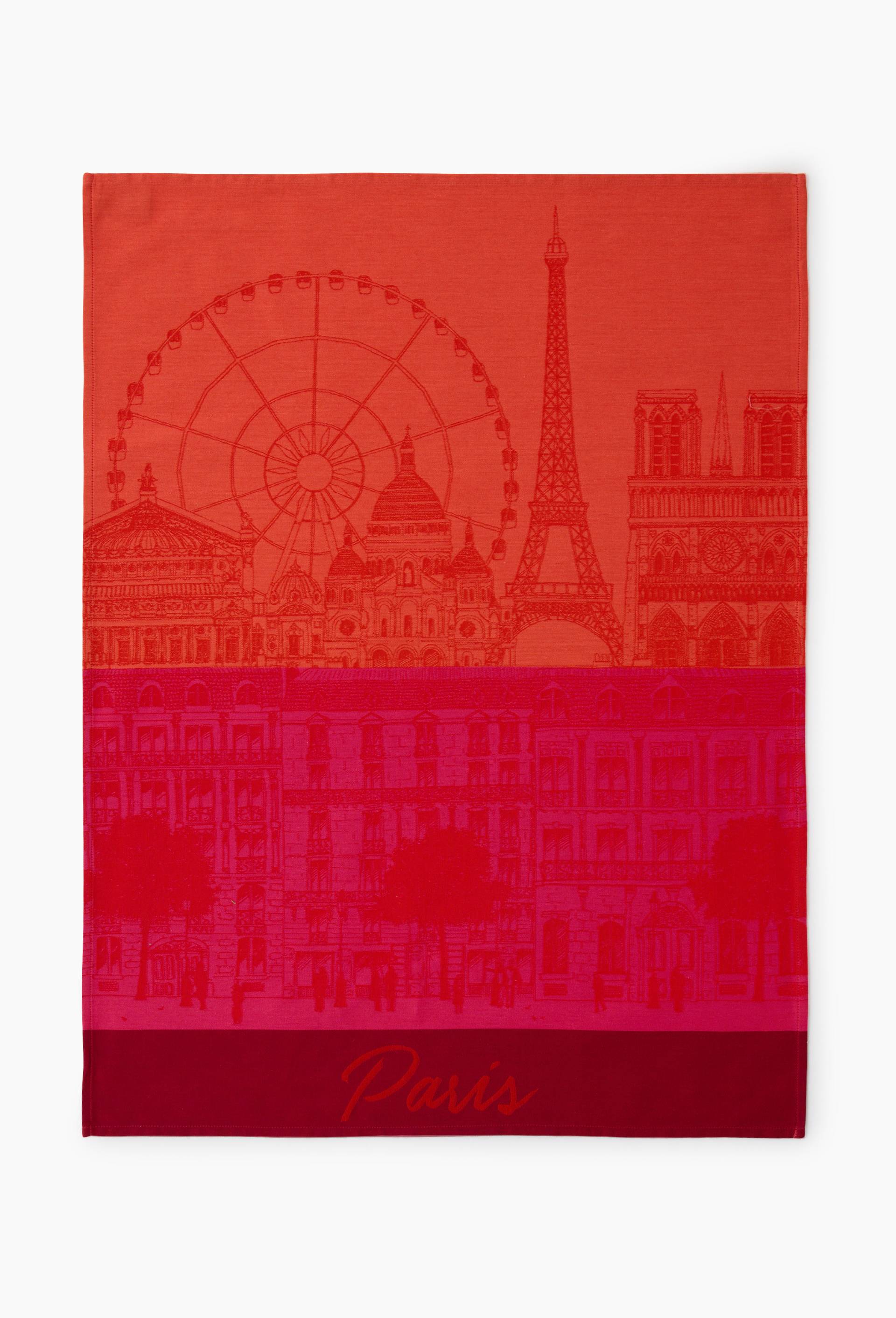 Torchon Paris baiser, Rouge, large image number 0