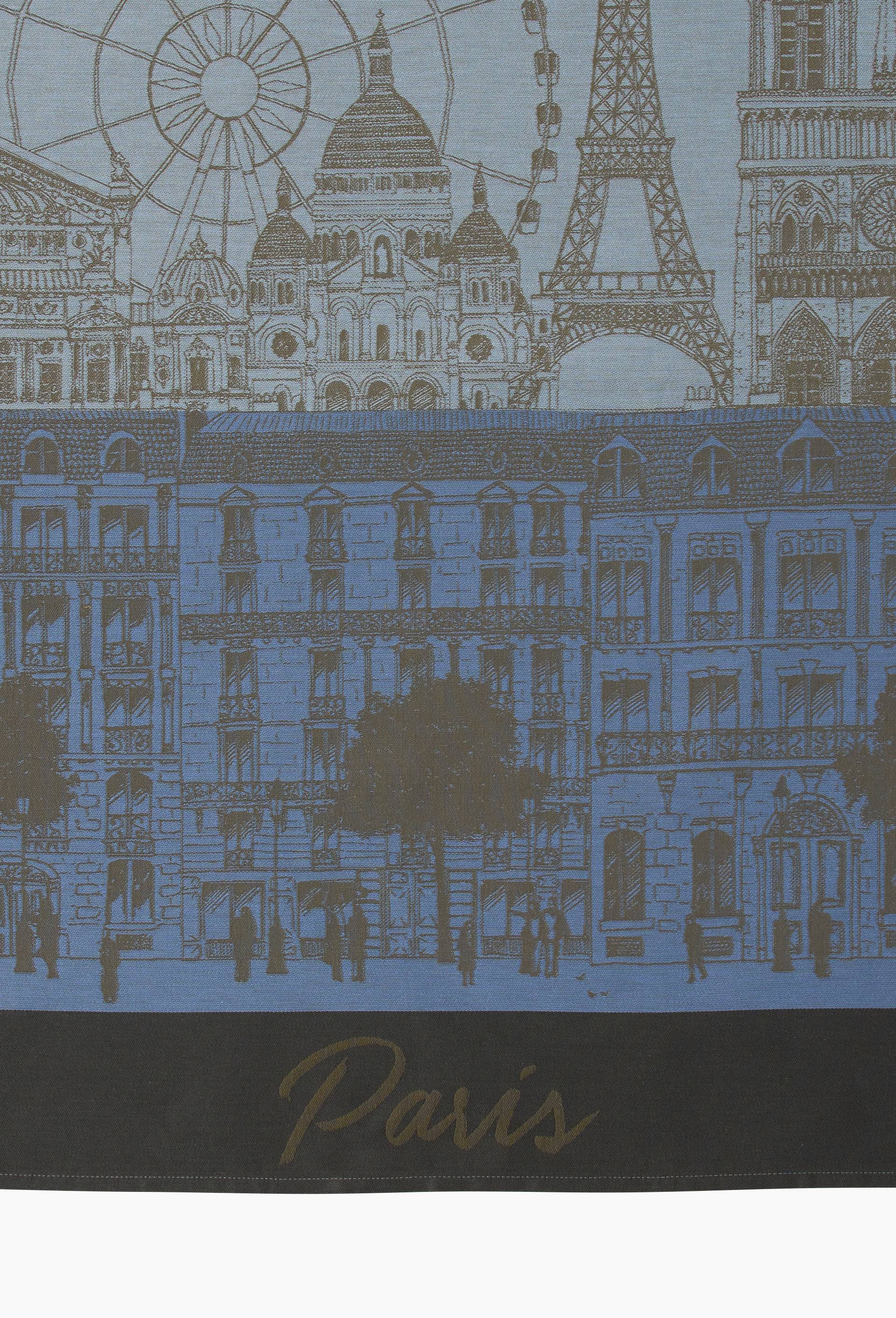 Torchon Paris ,60*80 cm, Bleu, large image number 1.0