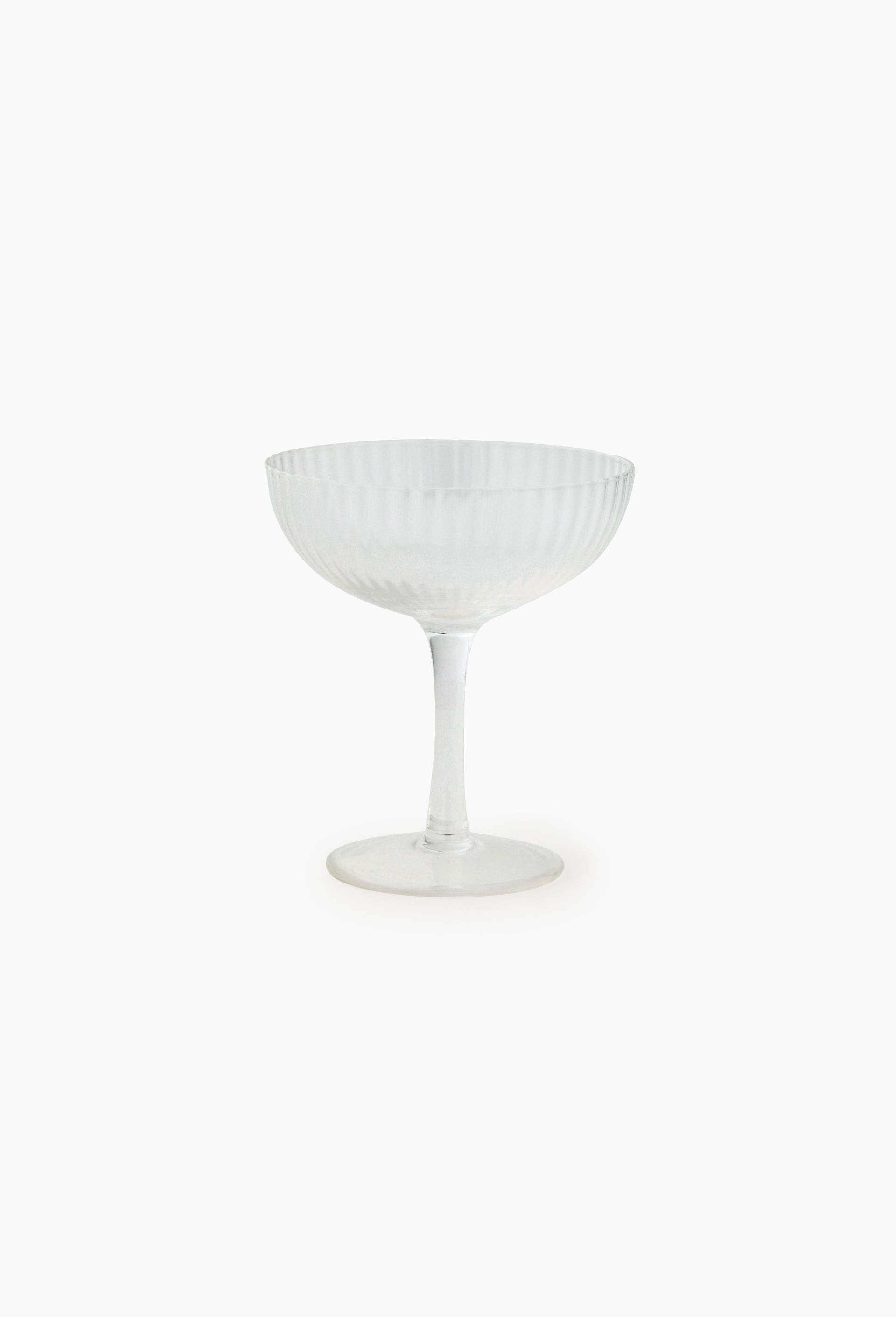 Coupe &agrave; champagne finition stri&eacute;e, 23cl, Transparent, large image number 0.0