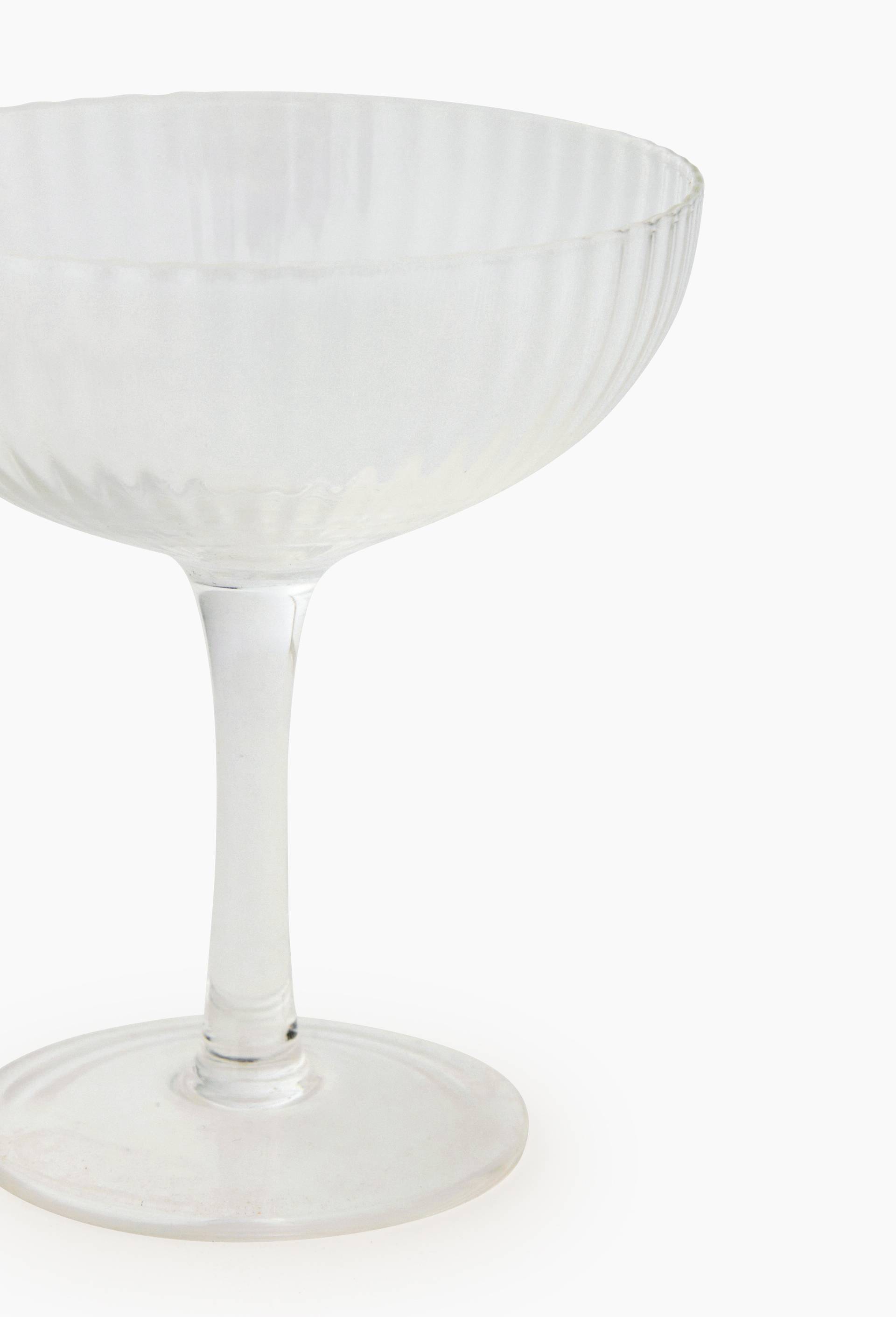Coupe &agrave; champagne finition stri&eacute;e, 23cl, Transparent, large image number 1