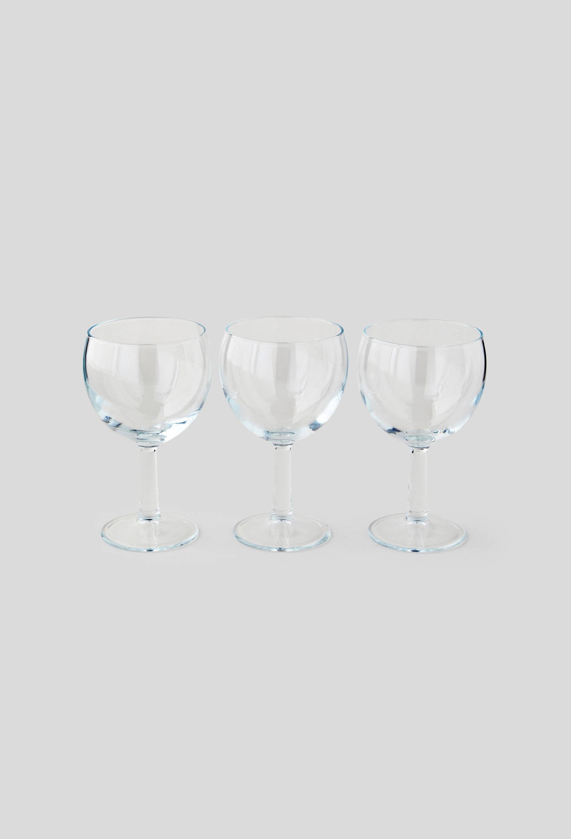 3 verres &agrave; vin ballon,, Transparent, large image number 0