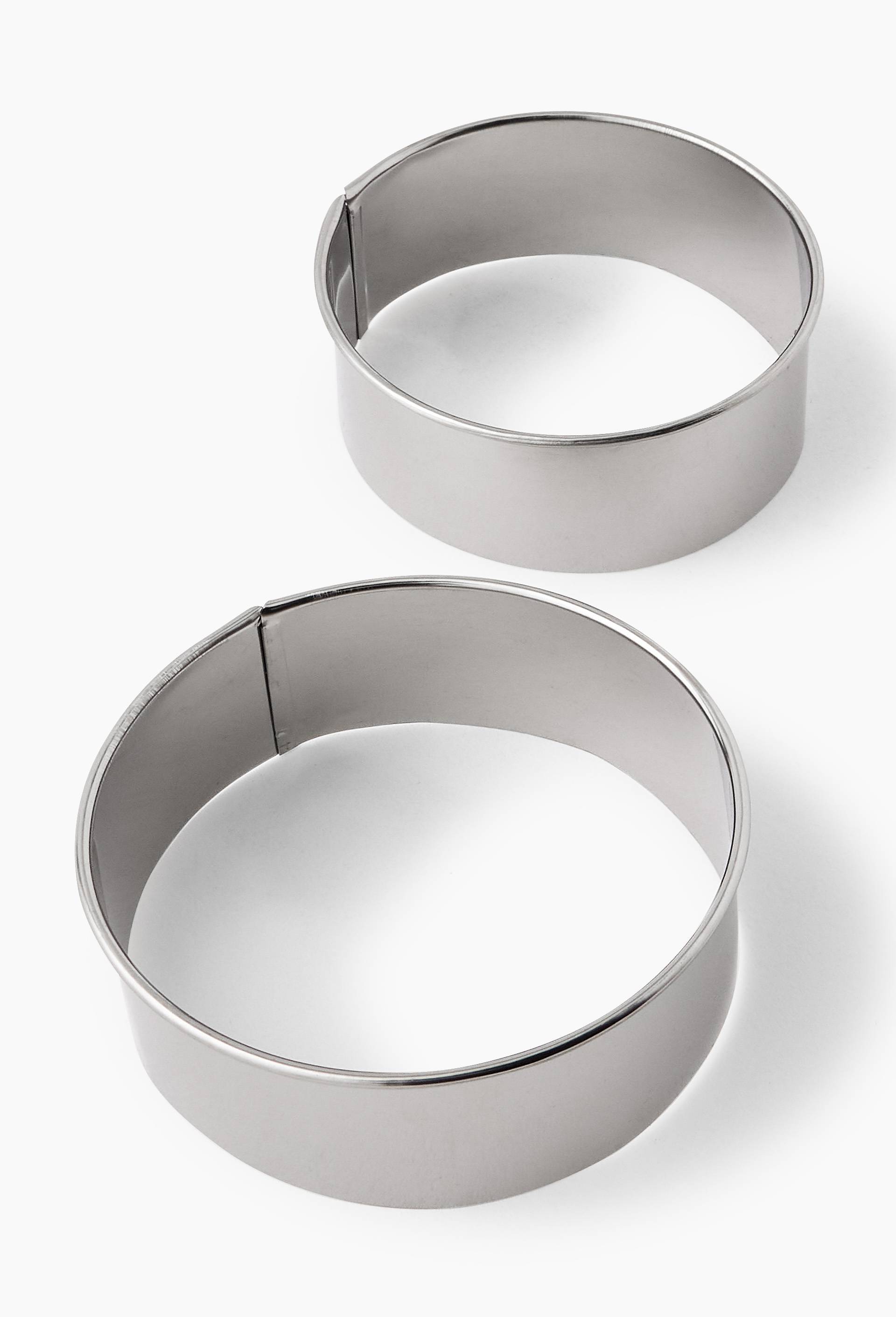 2 moules emporte-pi&egrave;ce, forme ronde, Argent, large image number 1