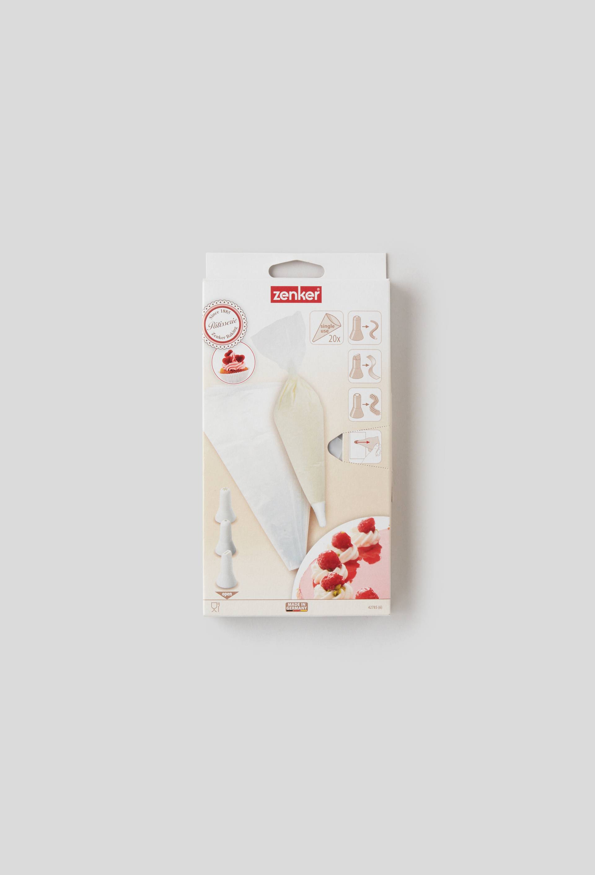 20 poches &agrave; douille, Blanc, large image number 0