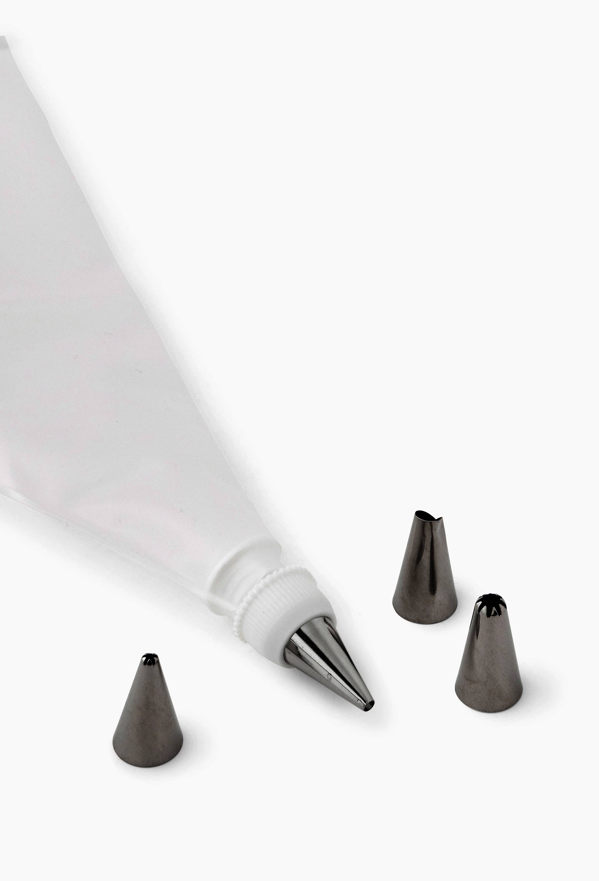 Poche &agrave; douille avec douilles en inox, Blanc, large image number 0