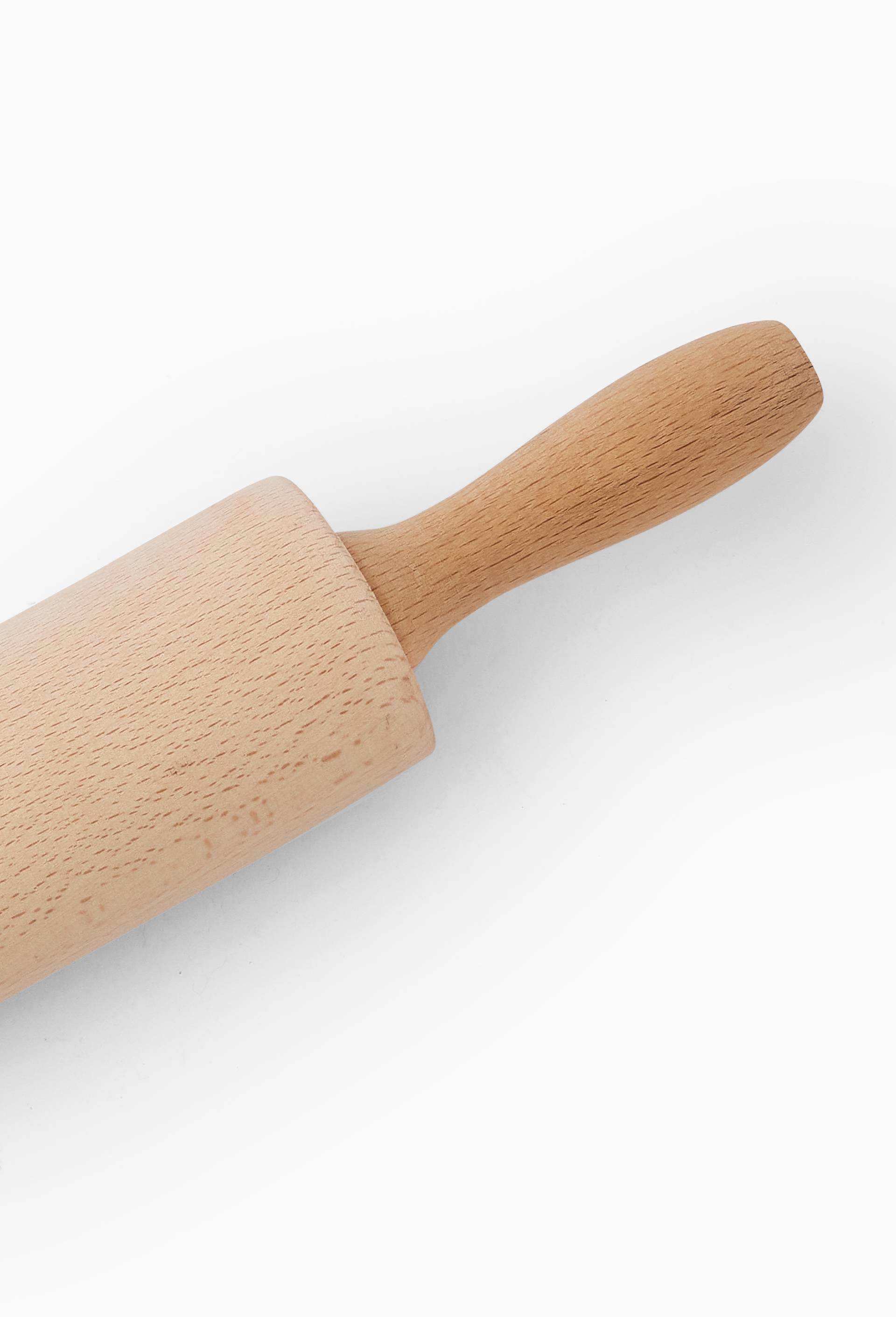 Rouleau &agrave; p&acirc;tisserie, 25cm, bois de h&ecirc;tre, Beige clair, large image number 1