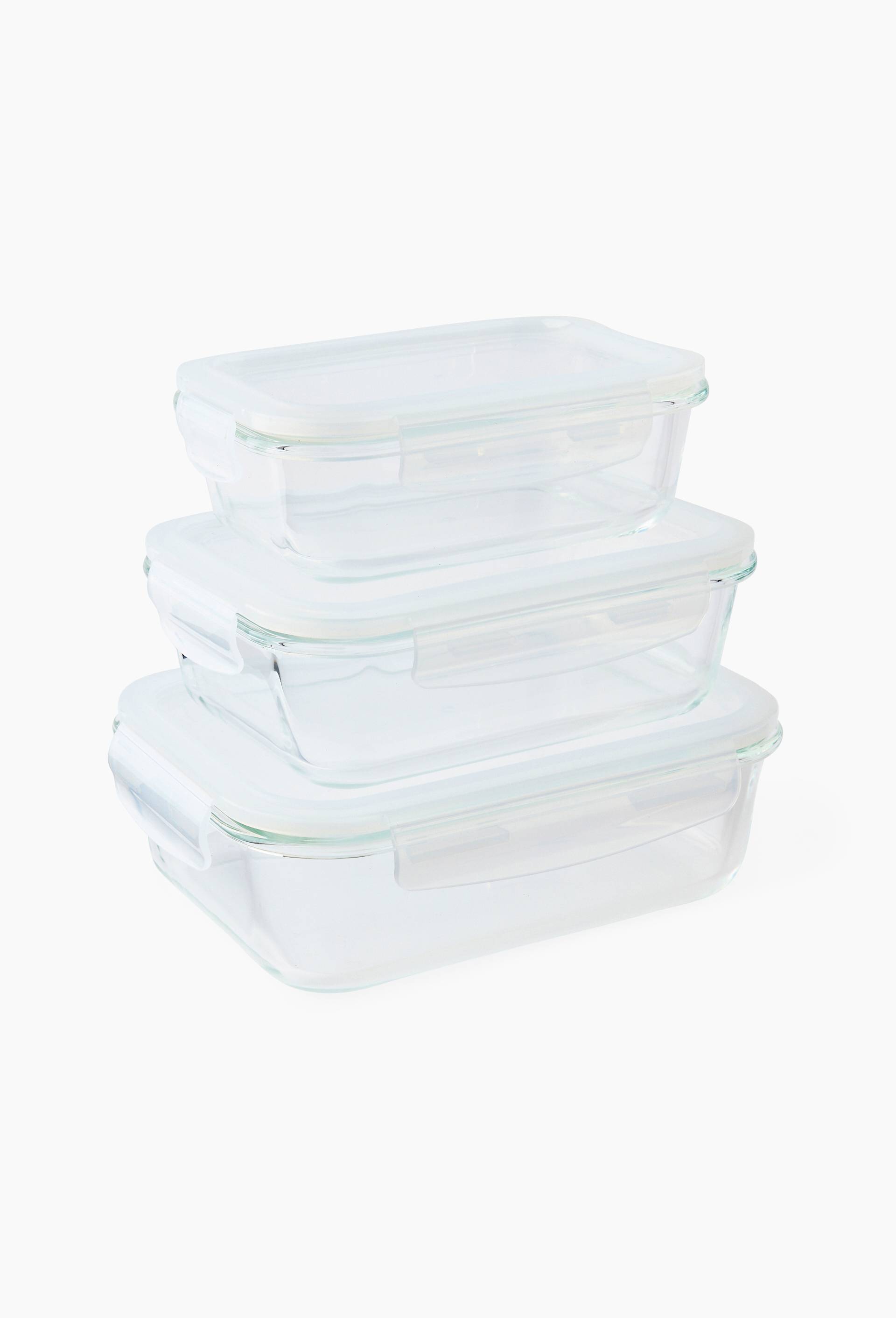 Boite herm&eacute;tique 1,5L, gamme 4 clips en verre, Transparent, large image number 1