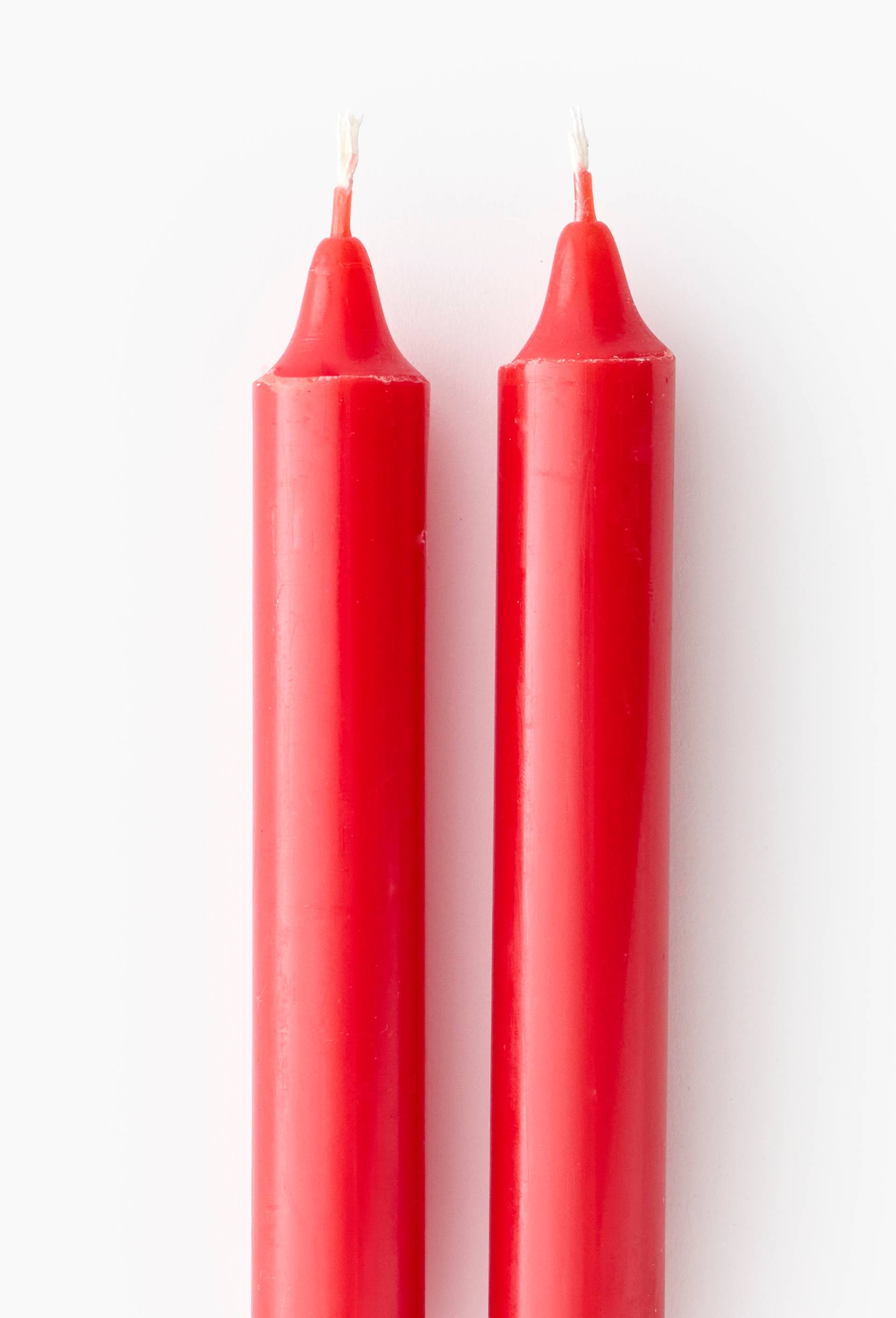 Lot de 2 bougies droites, 2,1x20cm, Rouge, large image number 1