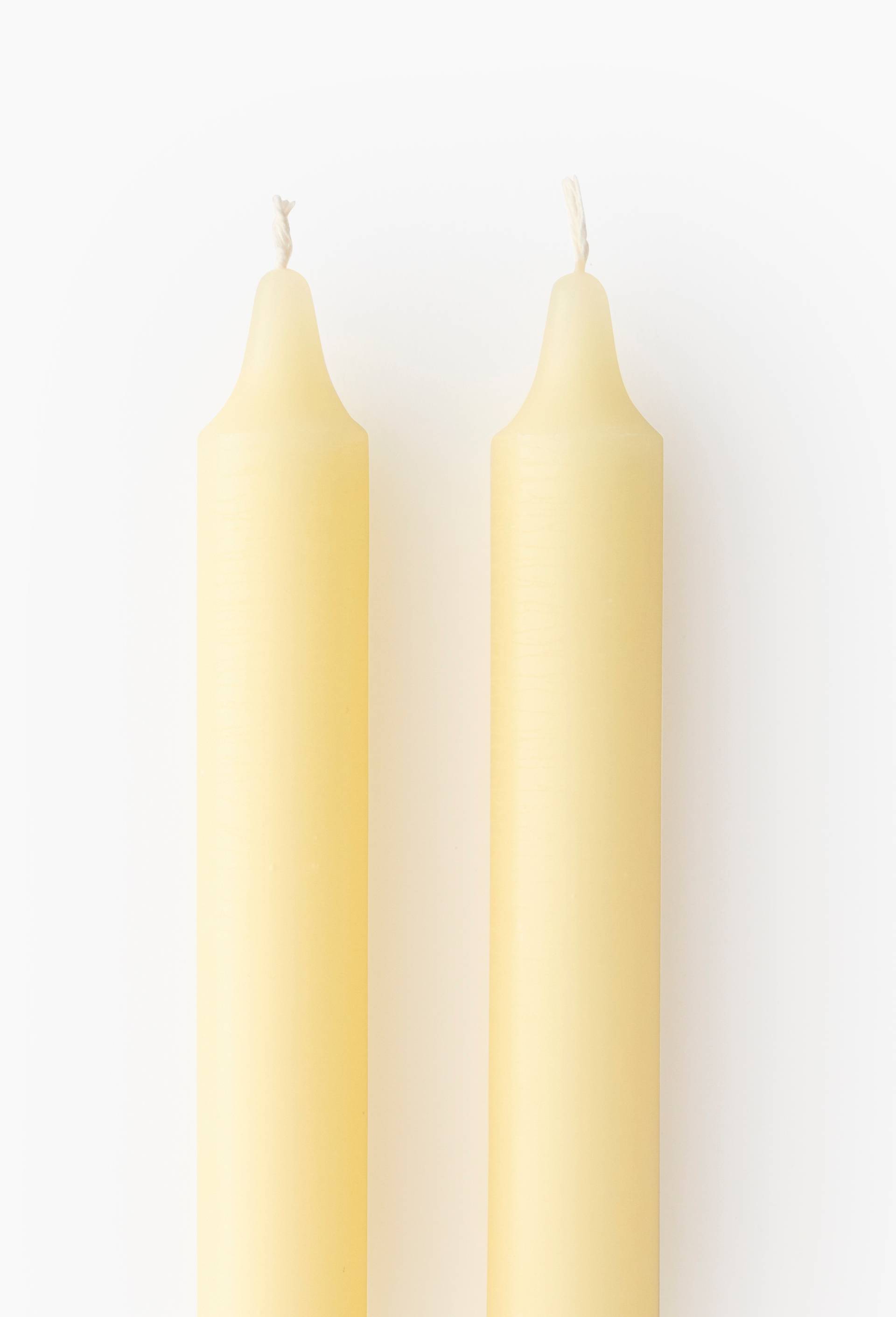 Lot de 2 bougies droites, 2,1x20cm, Ecru, large image number 1