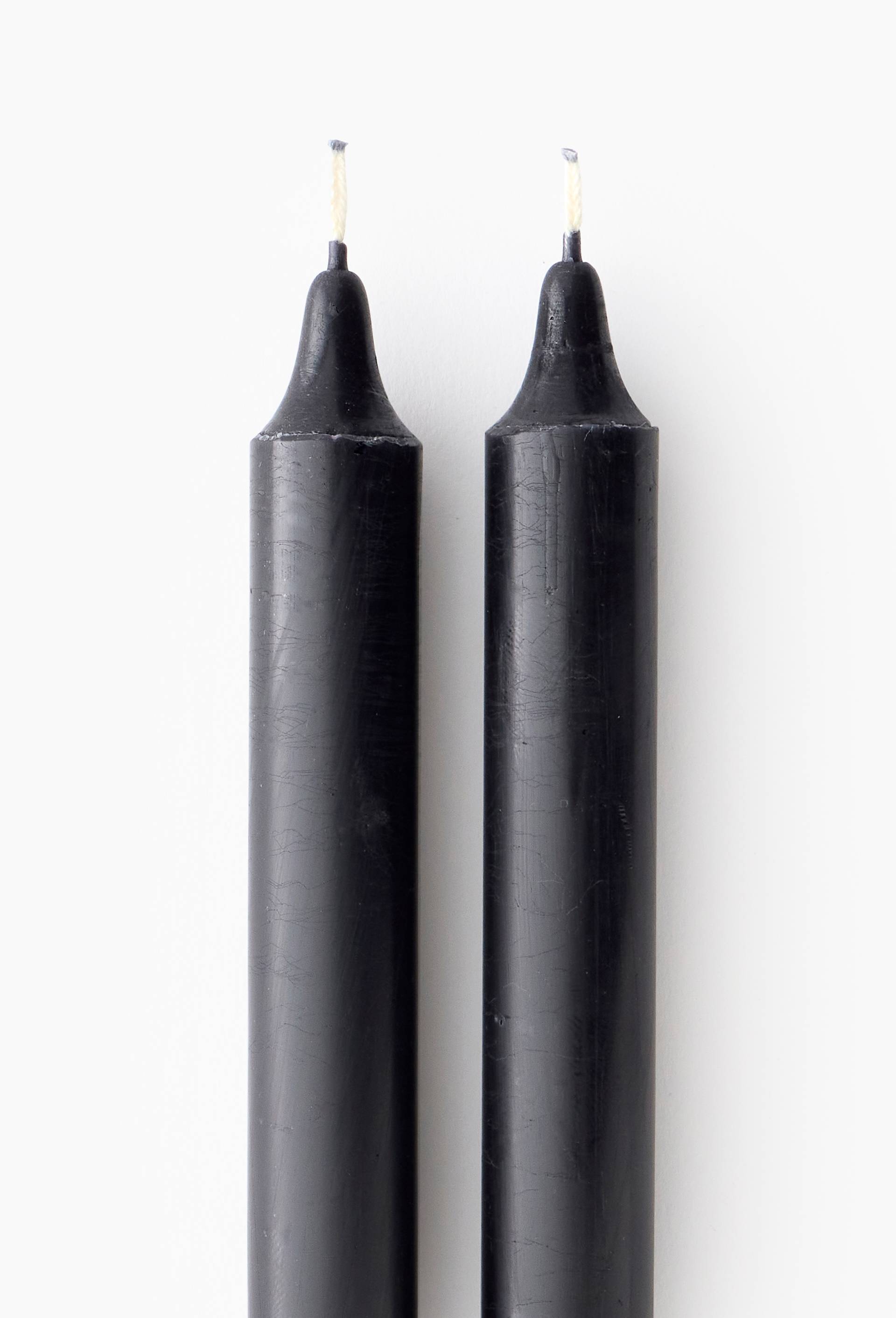 Lot de 2 bougies droites, 2,1x20cm, Noir, large image number 1