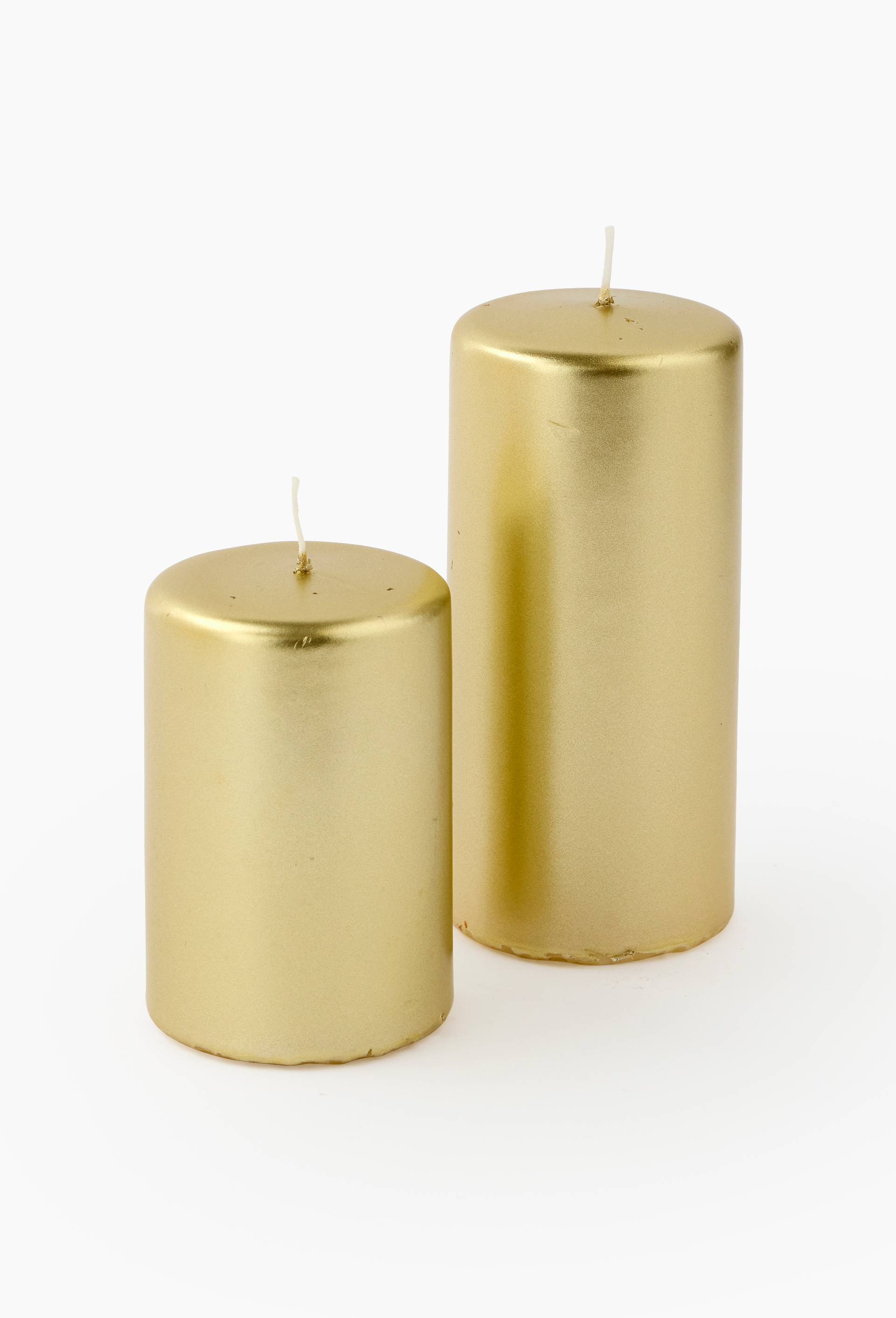 Bougie non parfum&eacute;e, 6x13cm, Or, large image number 1