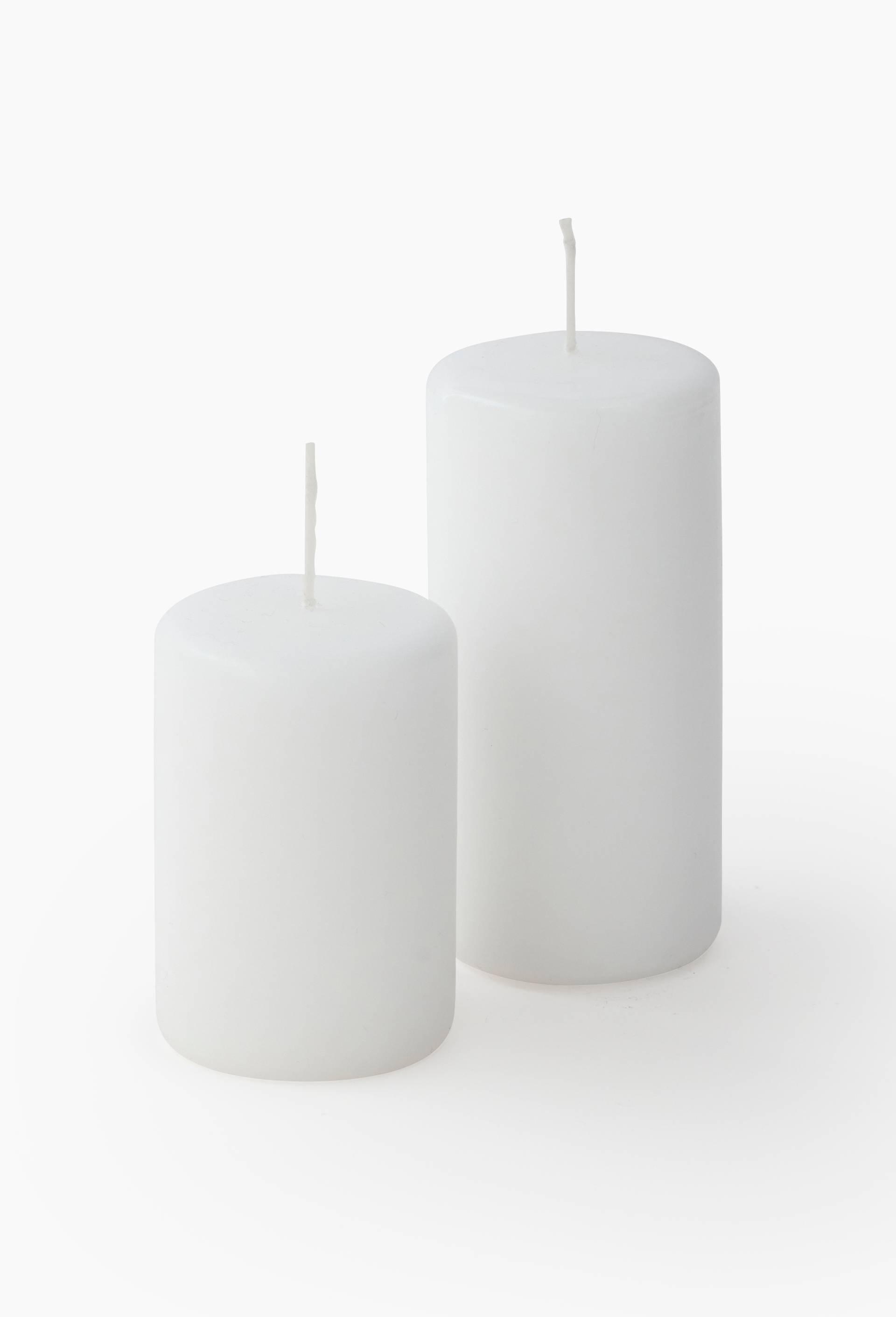 Bougie non parfum&eacute;e, 6x13cm, Blanc, large image number 1