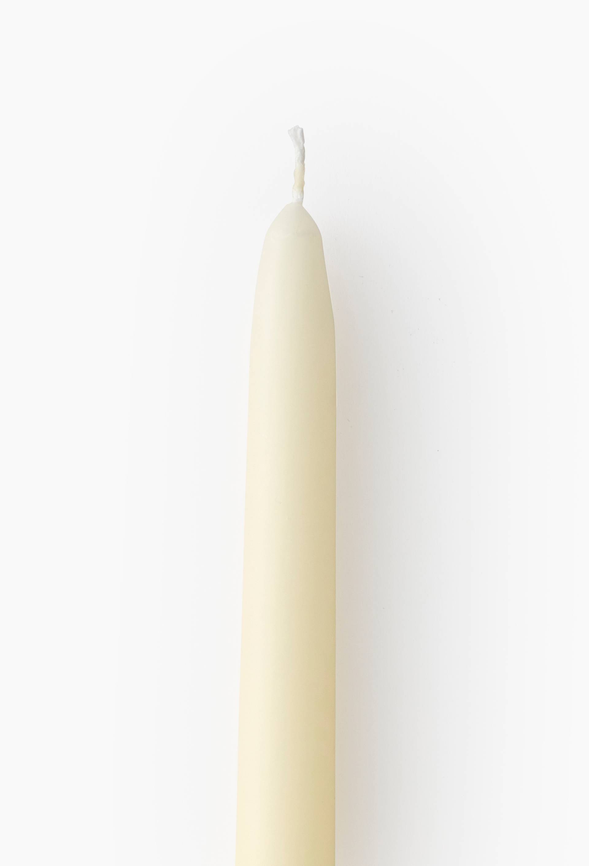 Bougie non parfum&eacute;e, flambeau de forme conique, 2,2x25cm, Blanc, large image number 1
